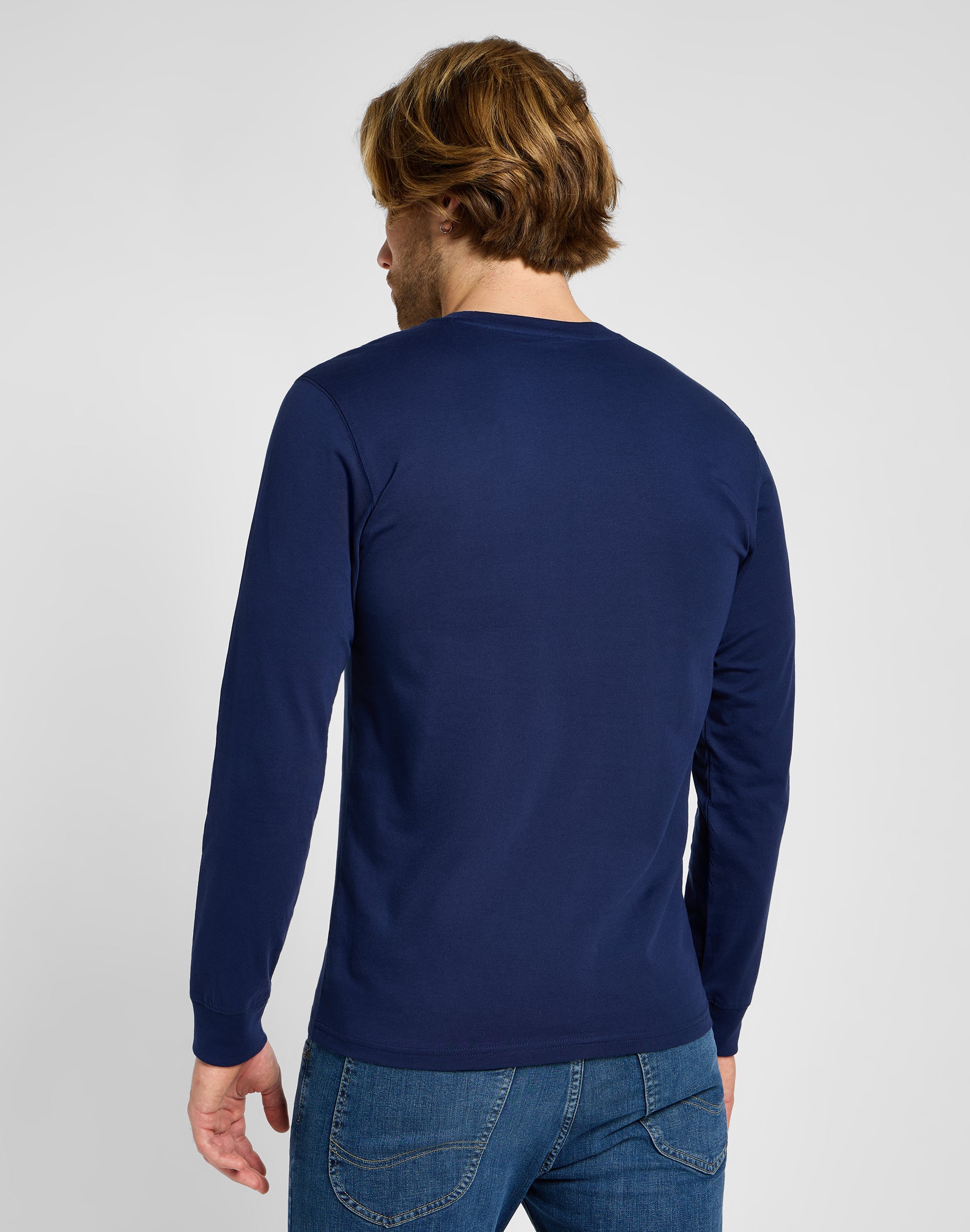 Longsleeves Patch Logo Tee in True Navy Sweatshirts Lee   