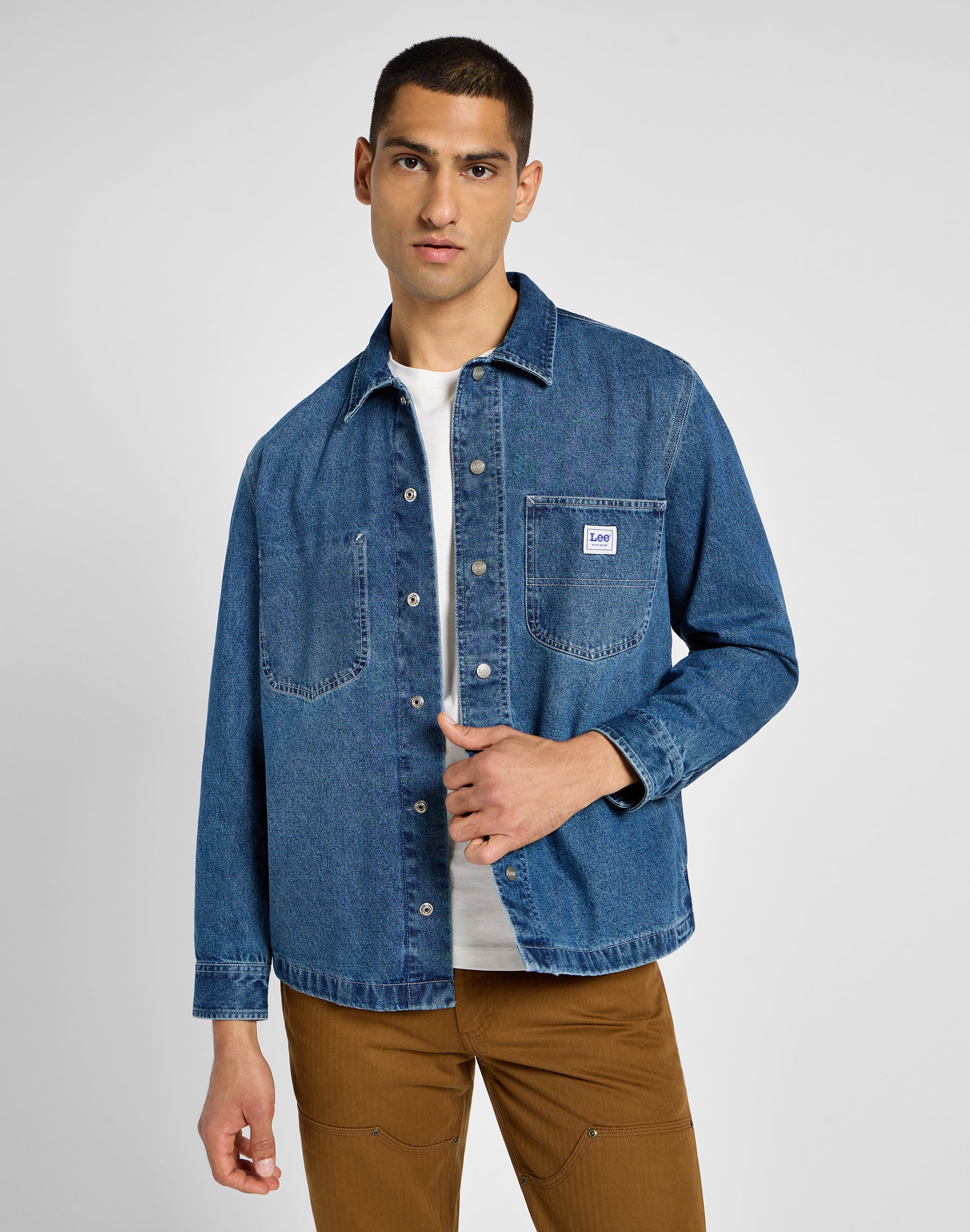 Worker overshirt in Manhattan wash shirts Lee   