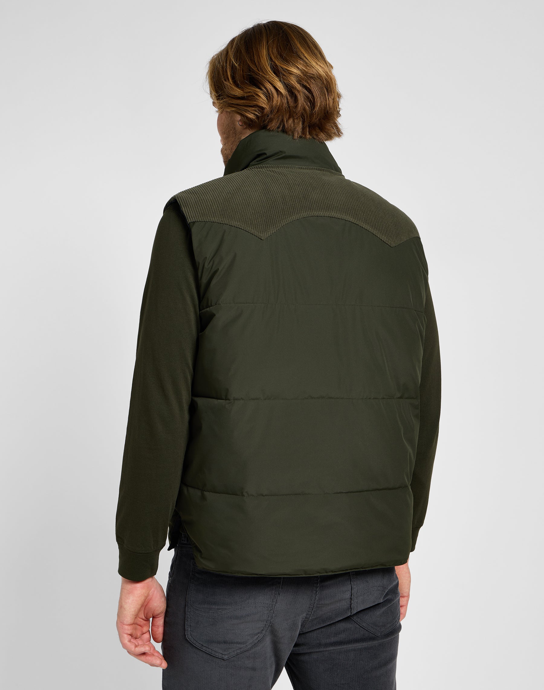 Reversible Western Puffer in Olive Night jackets Lee   