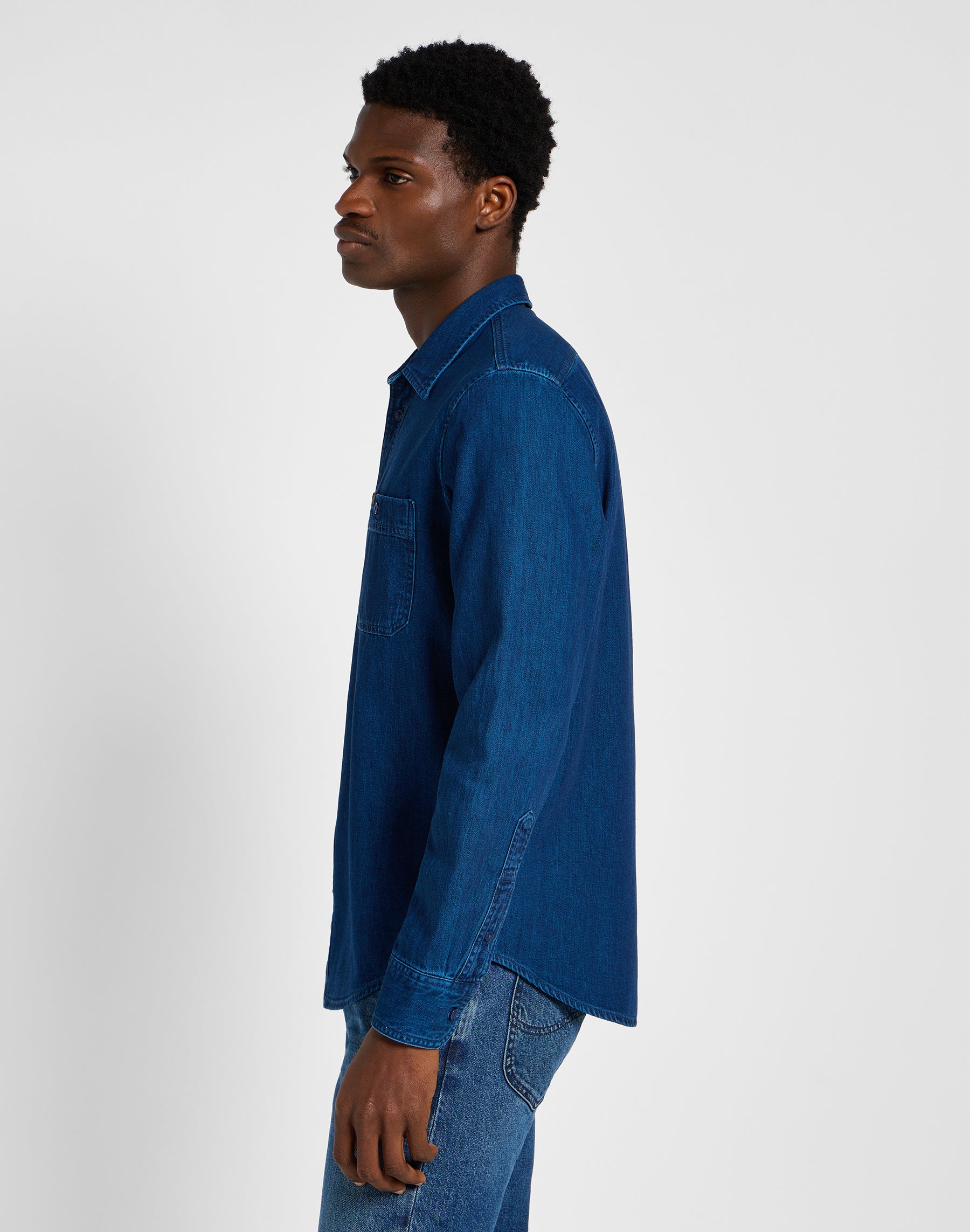 Leesure Shirt in Inky Blue Wash Shirts Lee   