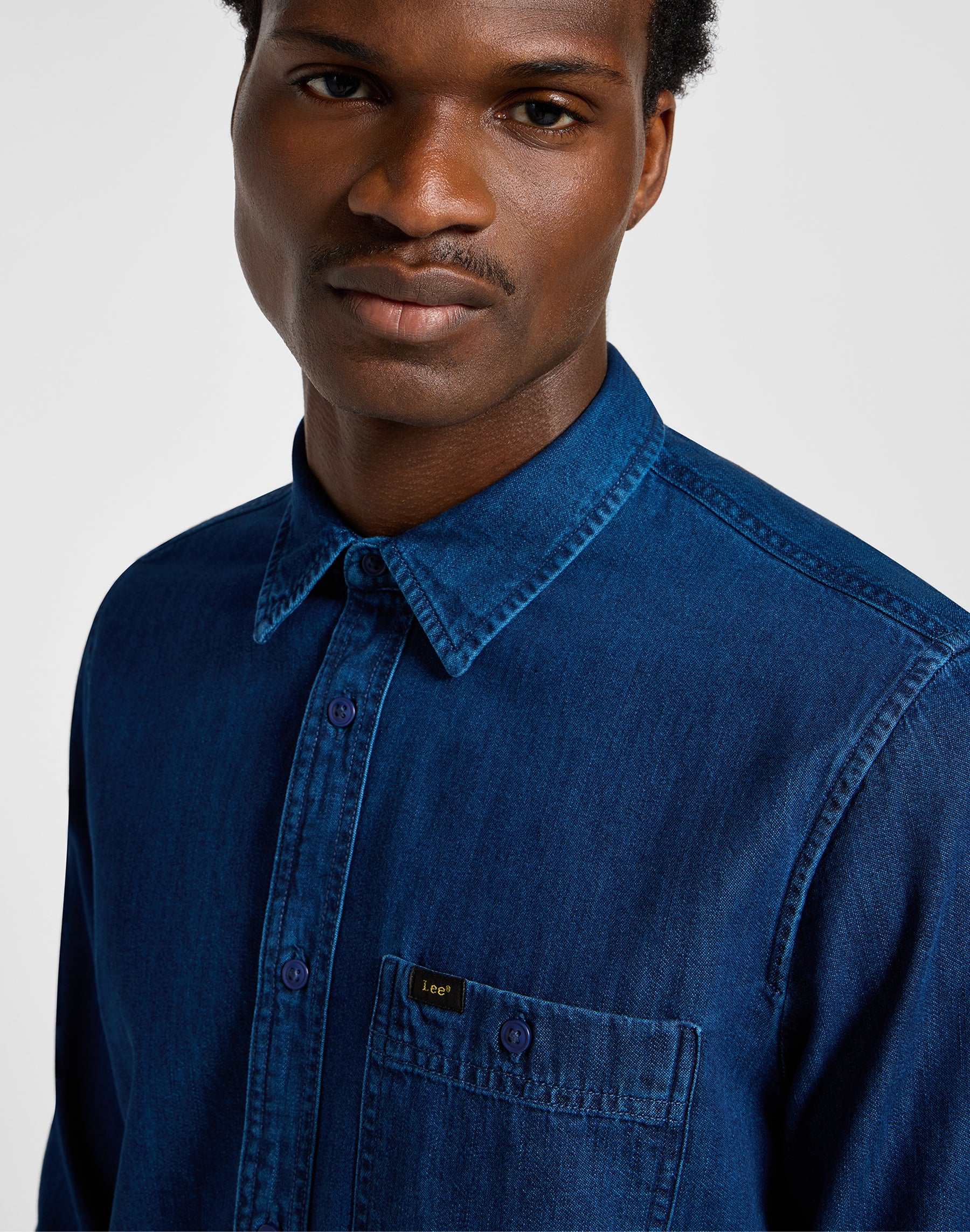 Leesure Shirt in Inky Blue Wash Shirts Lee   