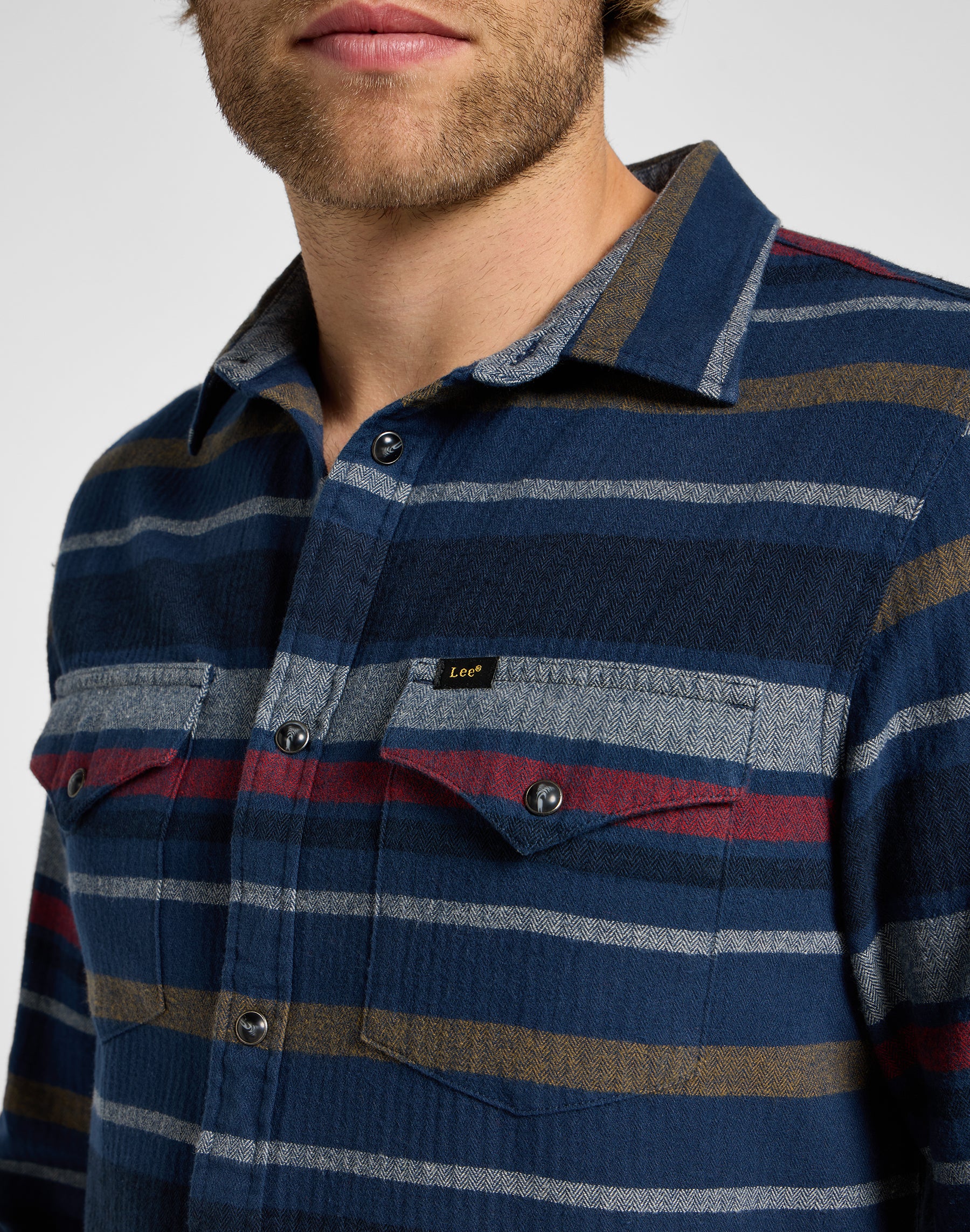 Clean Western Shirt in Mood Indigo Shirts Lee   