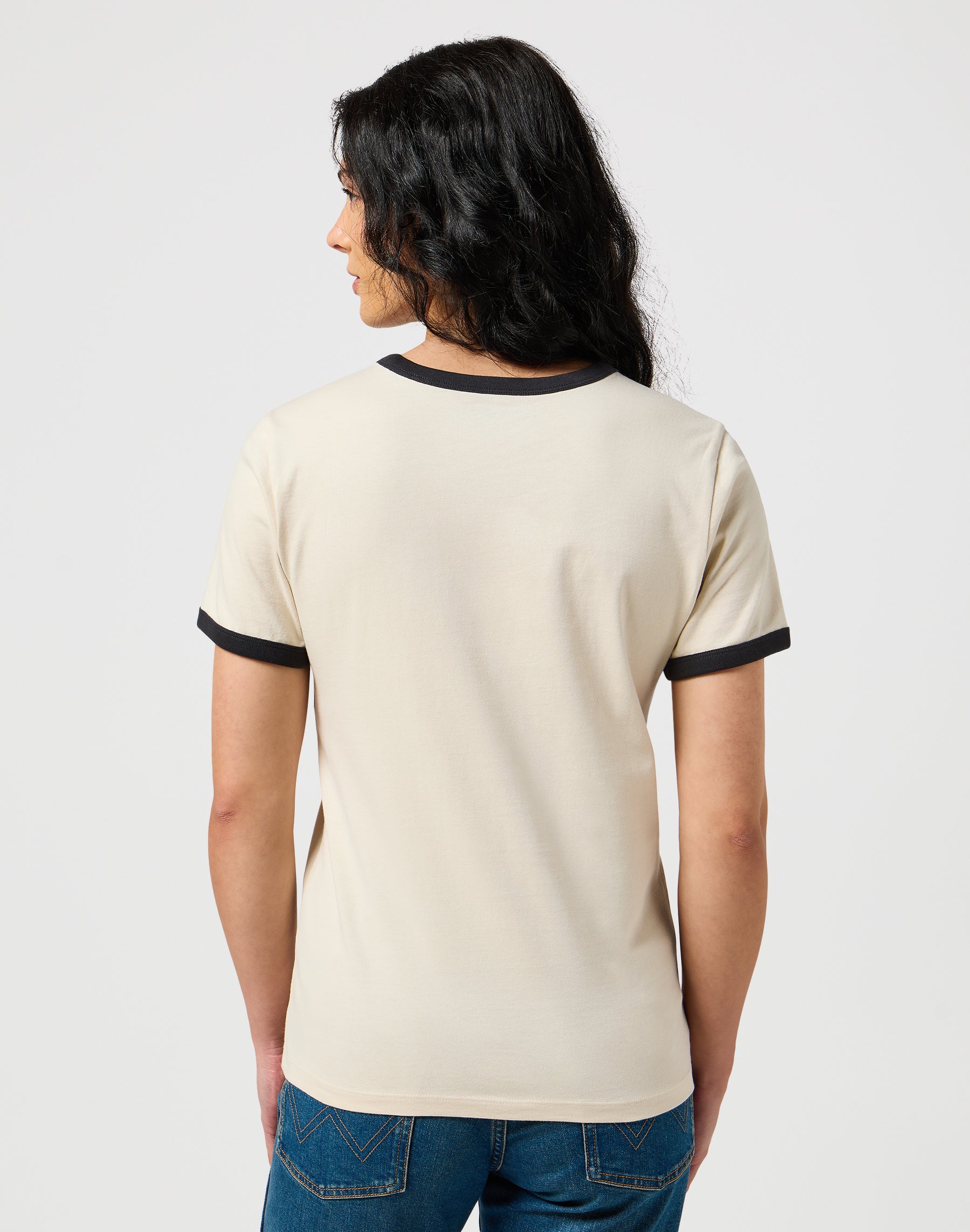 Ringer Tee in Vintage White T-Shirts Wrangler   