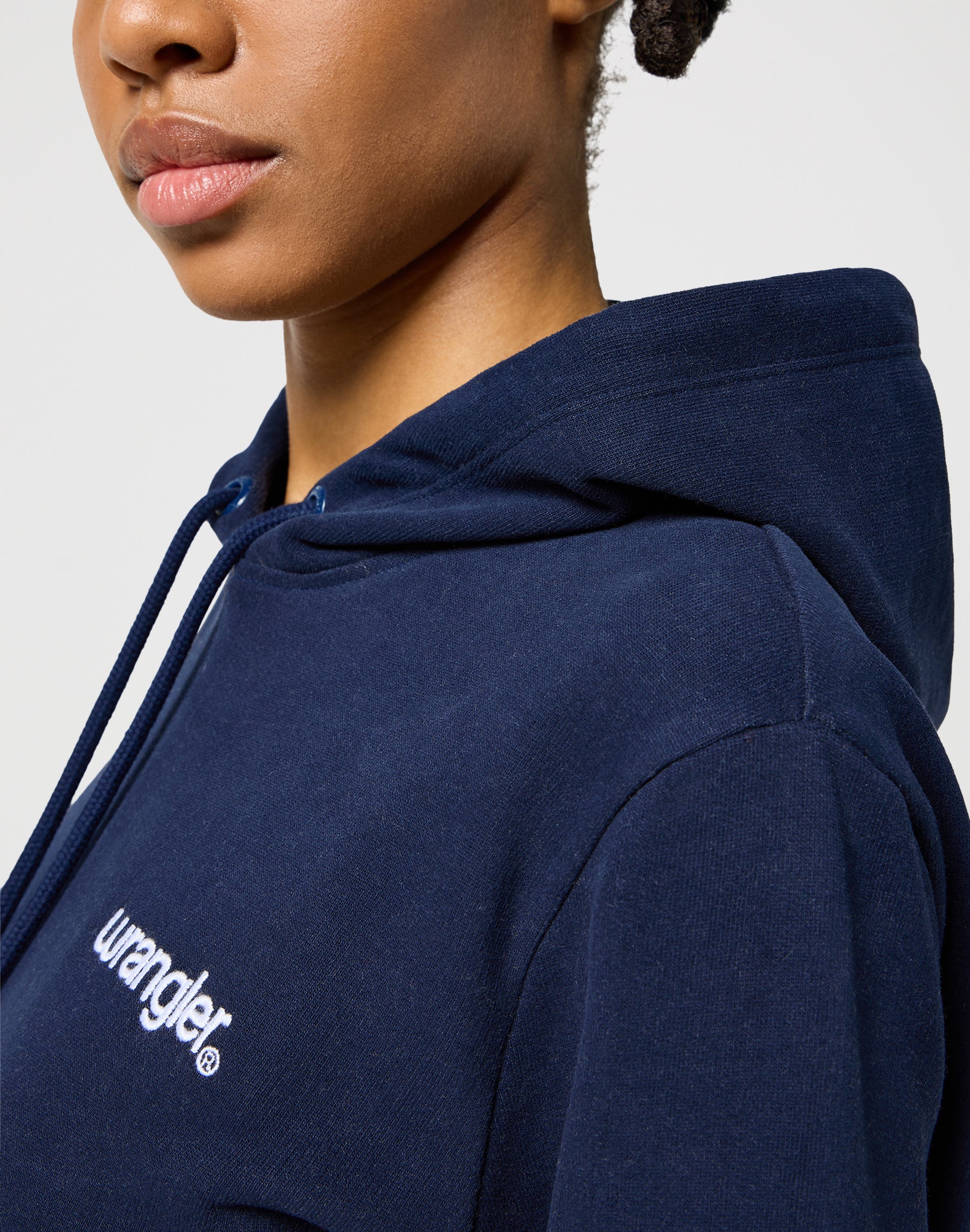 Regular hoodie in Navy Wrangler hoodie   