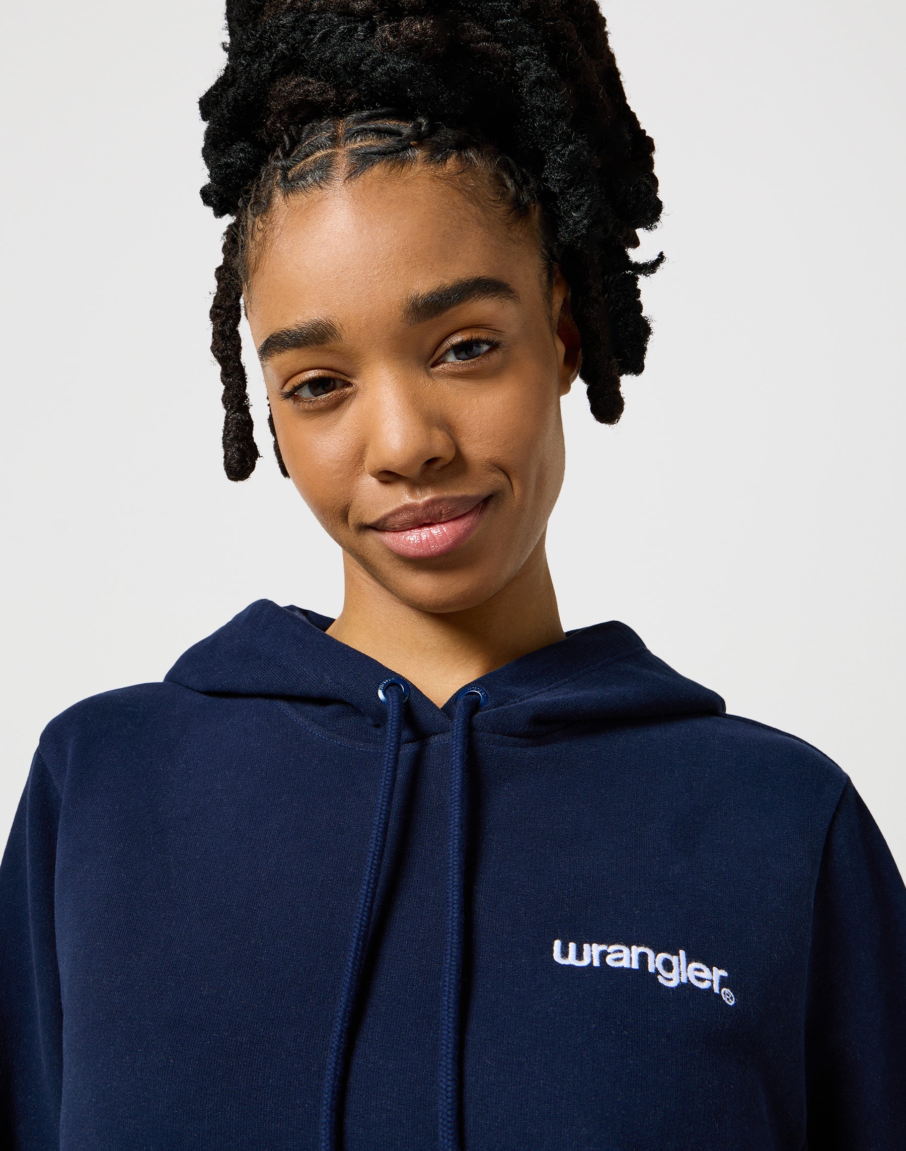 Regular hoodie in Navy Wrangler hoodie   