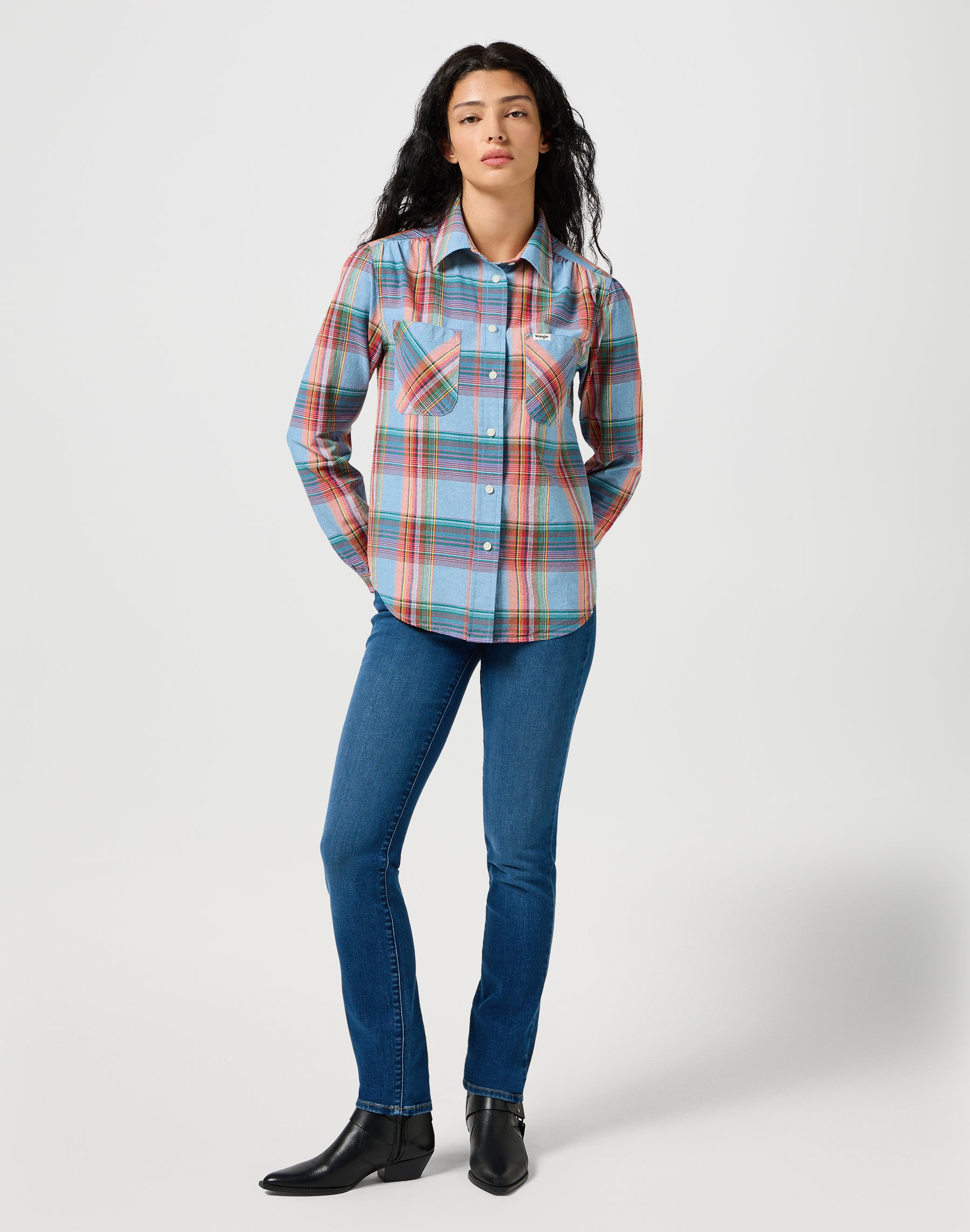 Femme Western Shirt in Indigo Shirts Wrangler   