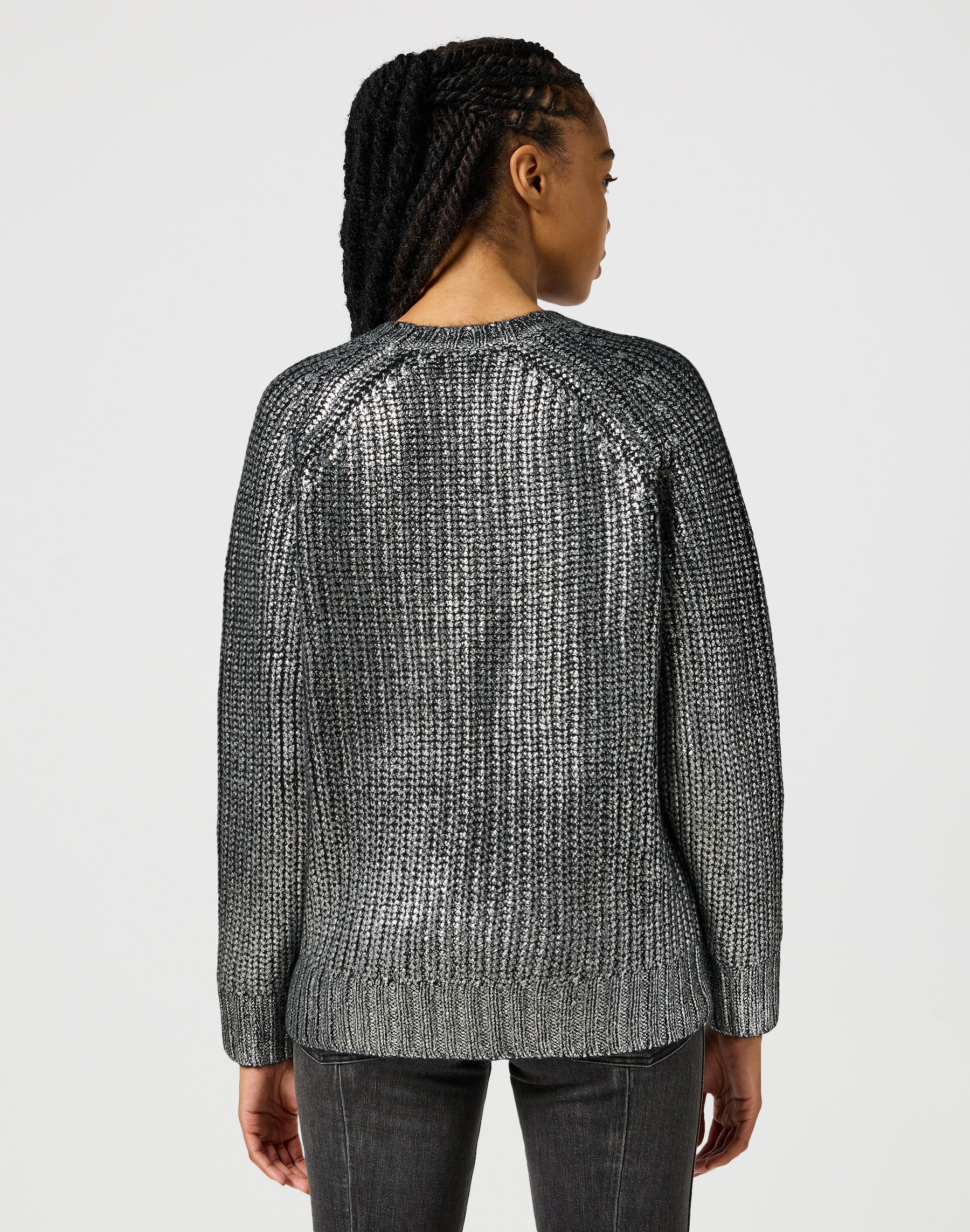 Foiled Sweater in Silver Sweatshirts Wrangler   