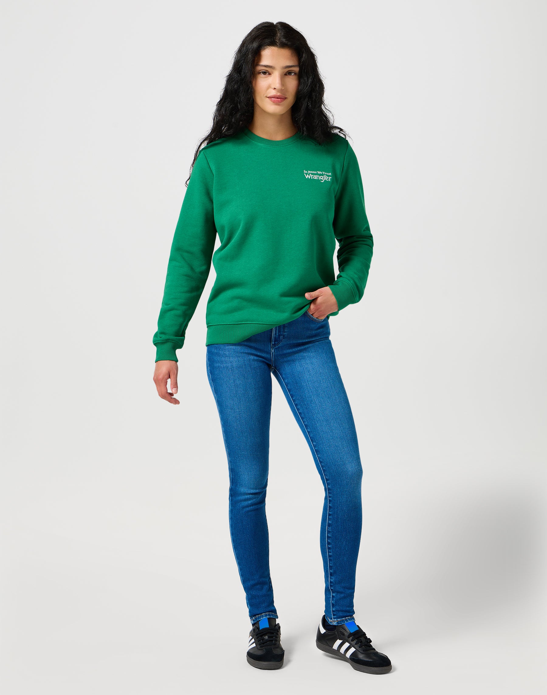 Regular Sweat in Verdant Green Pullover Wrangler   