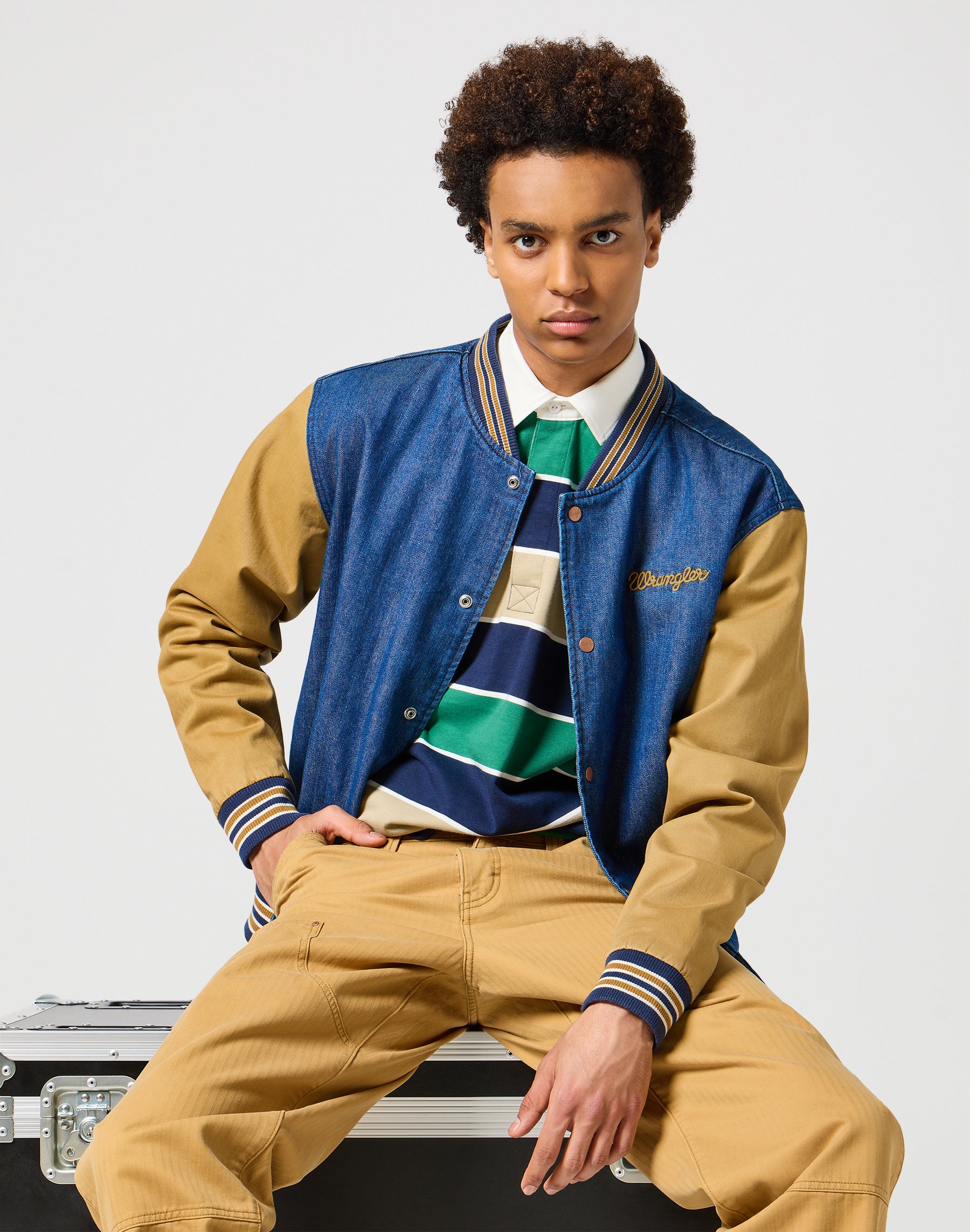 Varsity Jacket in Dijon Jackets Wrangler   