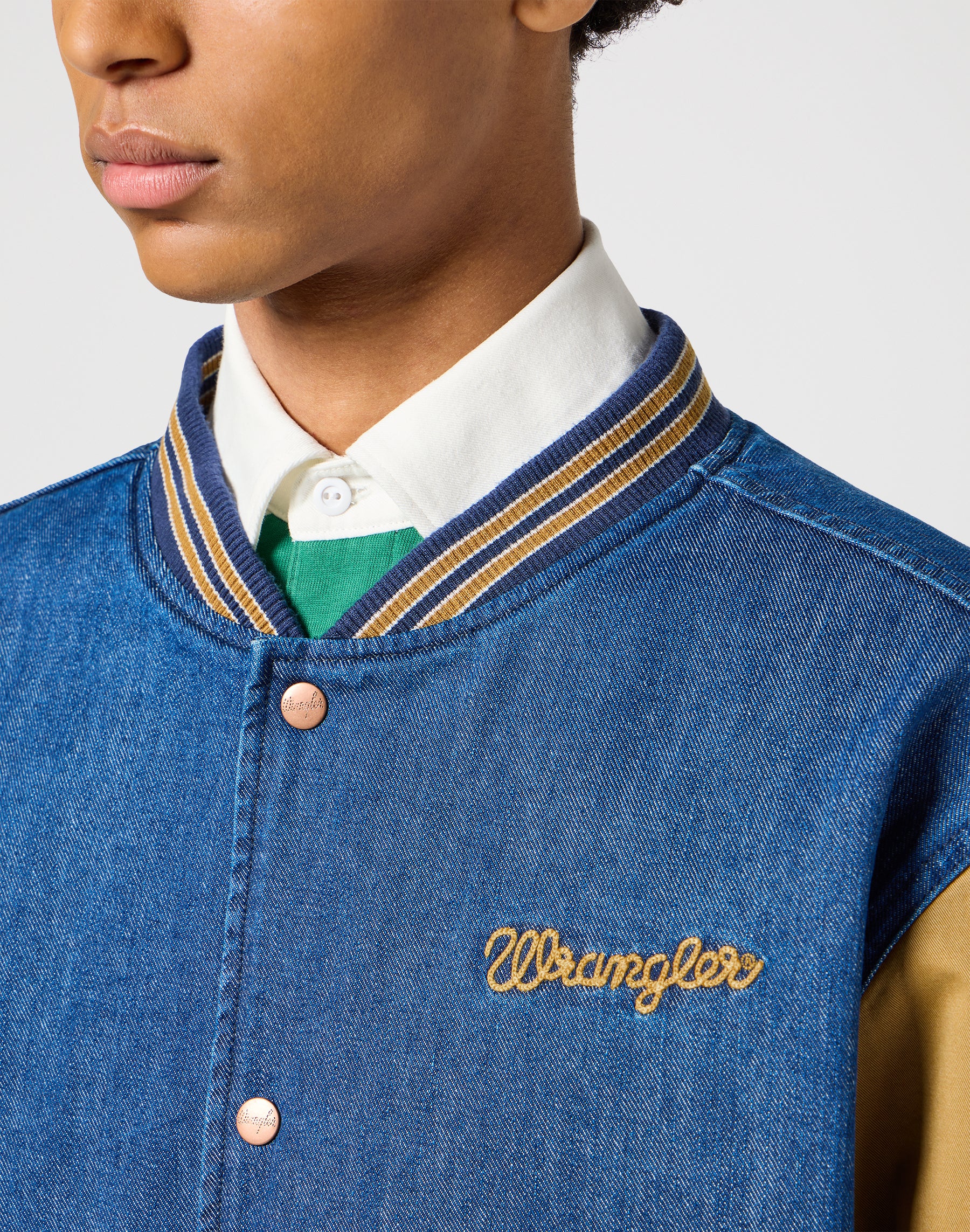 Varsity Jacket in Dijon Jackets Wrangler   