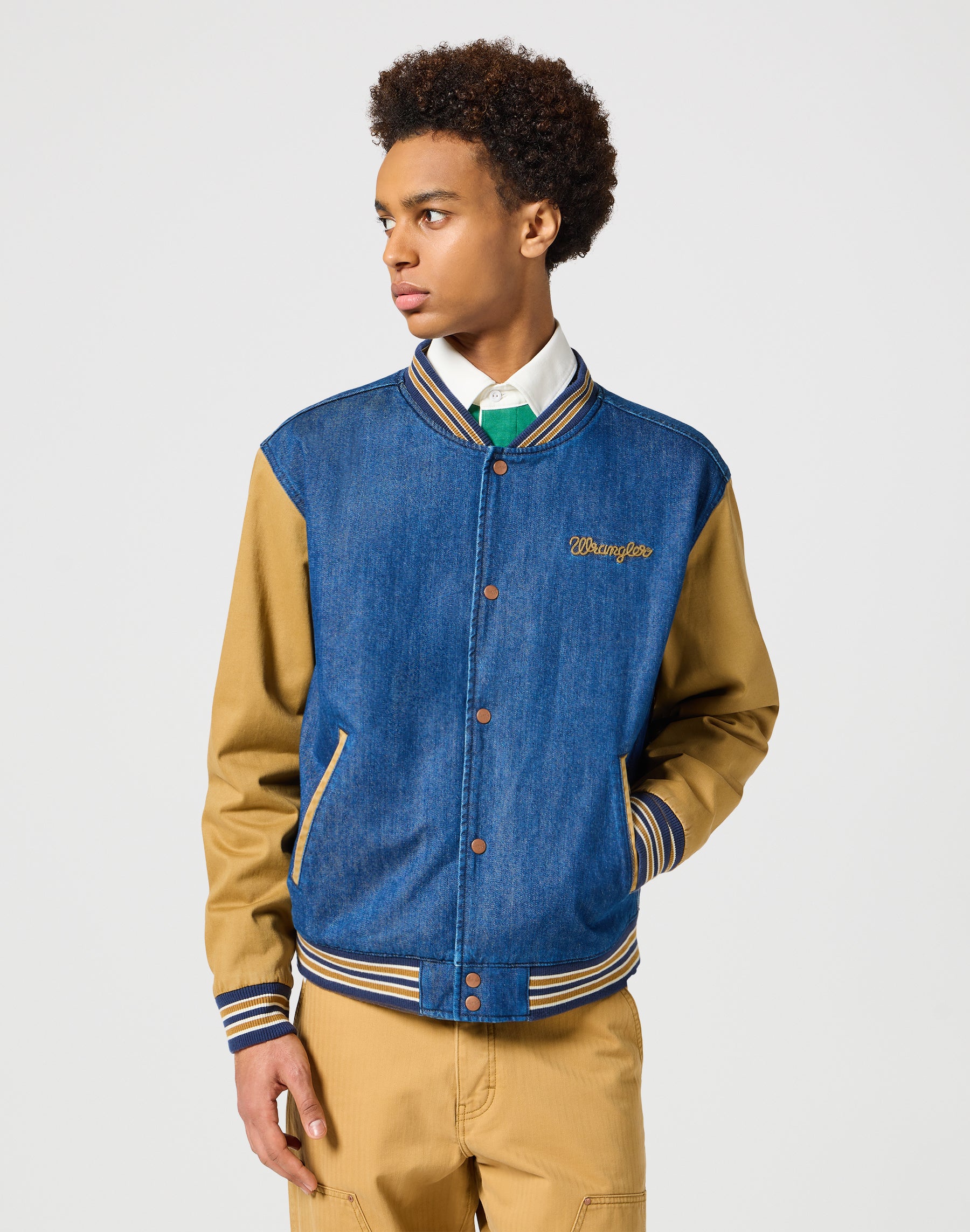 Varsity Jacket in Dijon Jackets Wrangler   