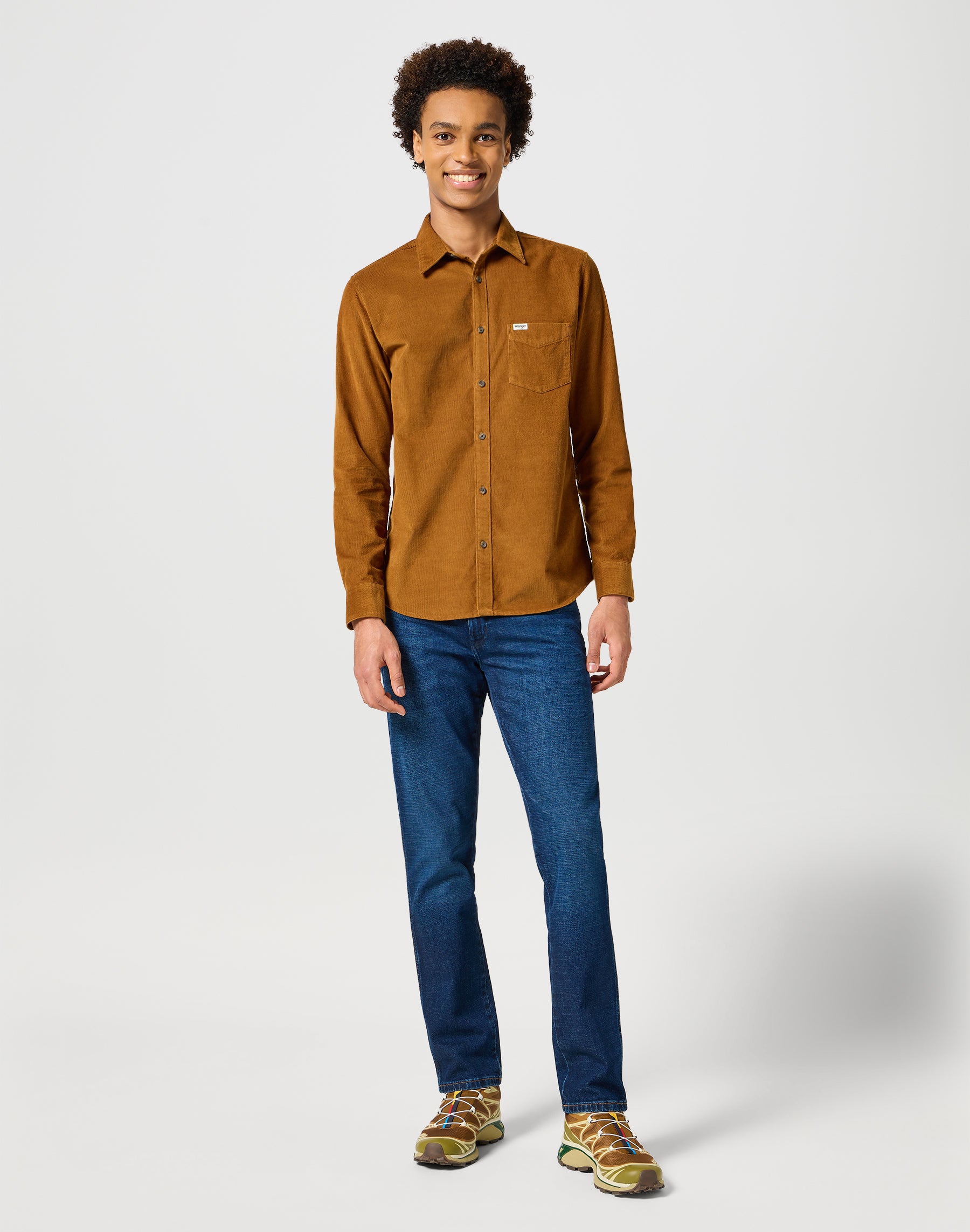 One Pocket Corduroy Shirt in Monks Robe Shirts Wrangler   