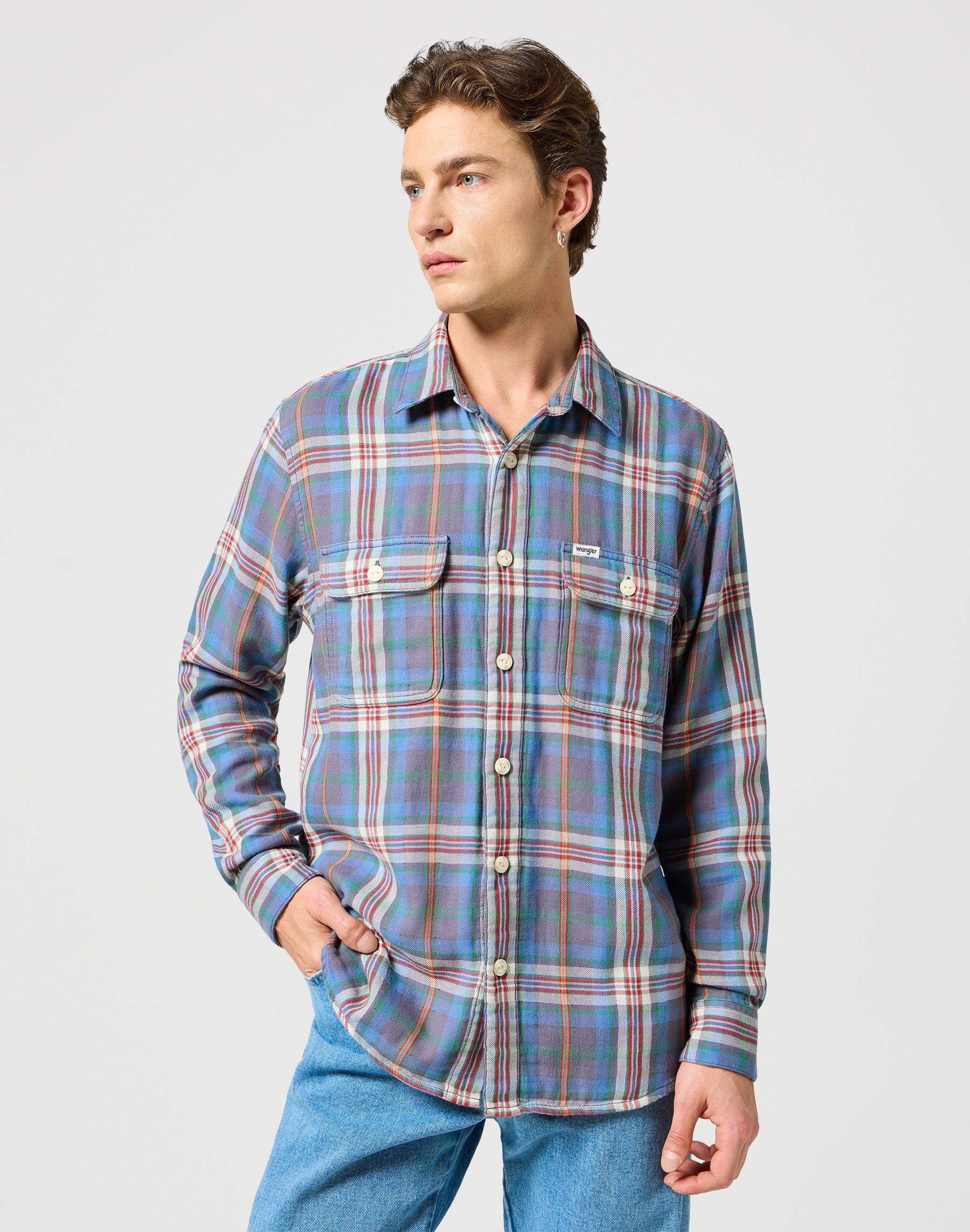 Two Pocket Shirt in Rainbow Shirts Wrangler   