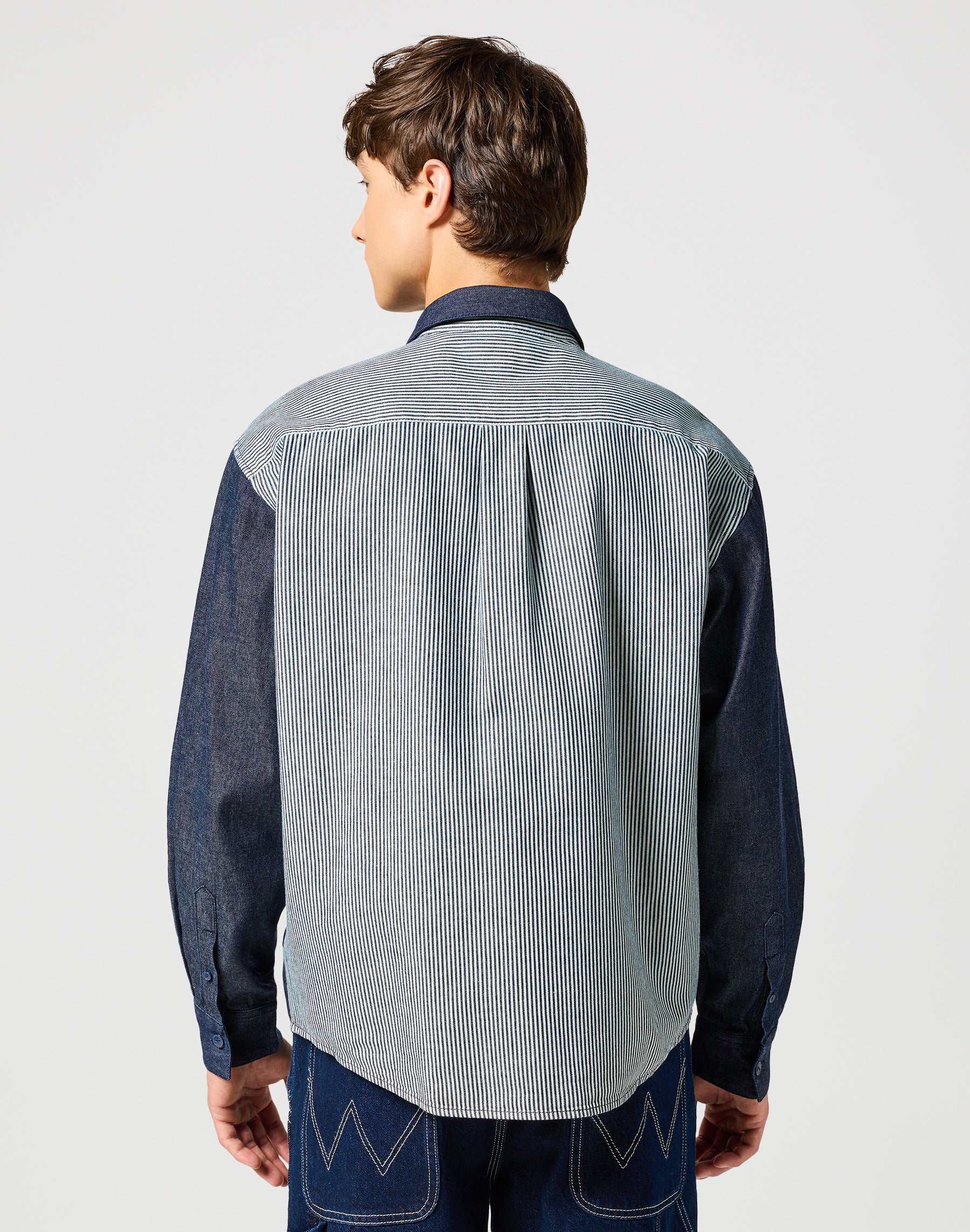 Casey Colorblock Shirt in Mixed Denim Shirts Wrangler   