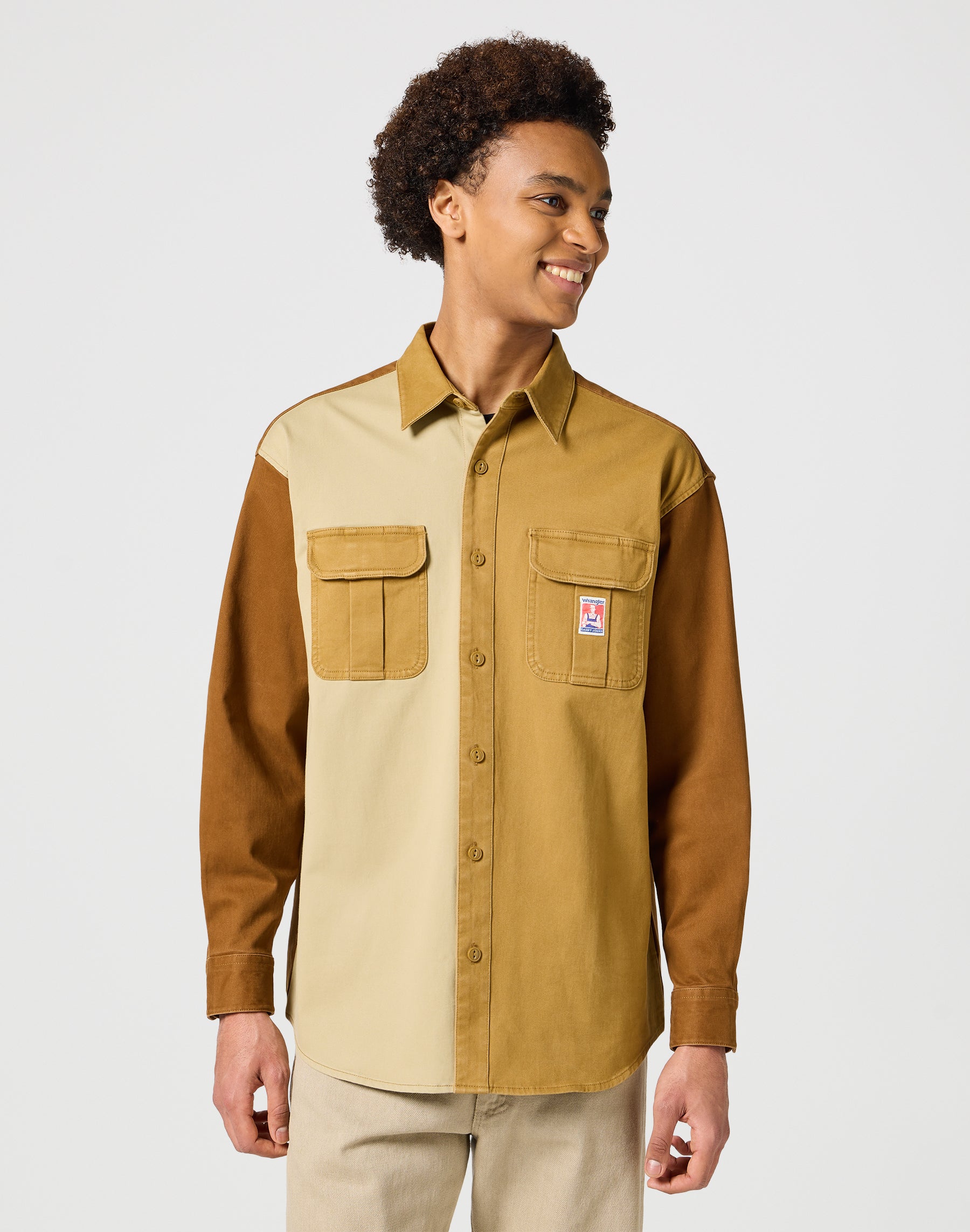 Casey Colorblock Shirt in Monks Robe Shirts Wrangler   