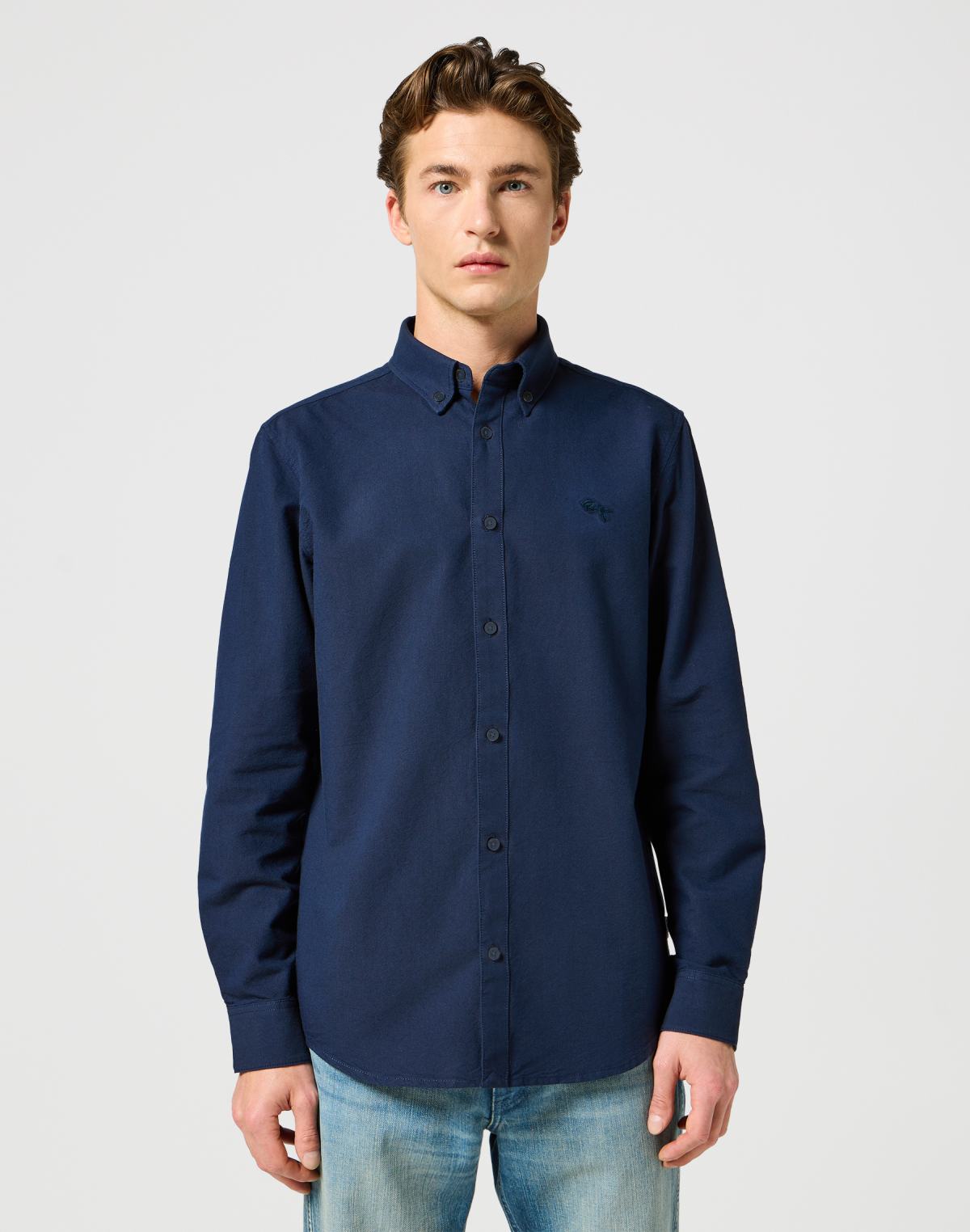 Oxford Shirt in Dark Navy Shirts Wrangler   