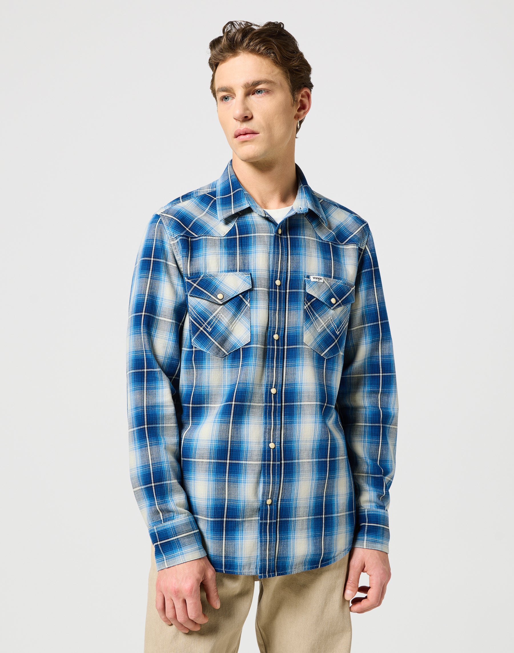 Western Shirt in Buffalo Indigo Shirts Wrangler   