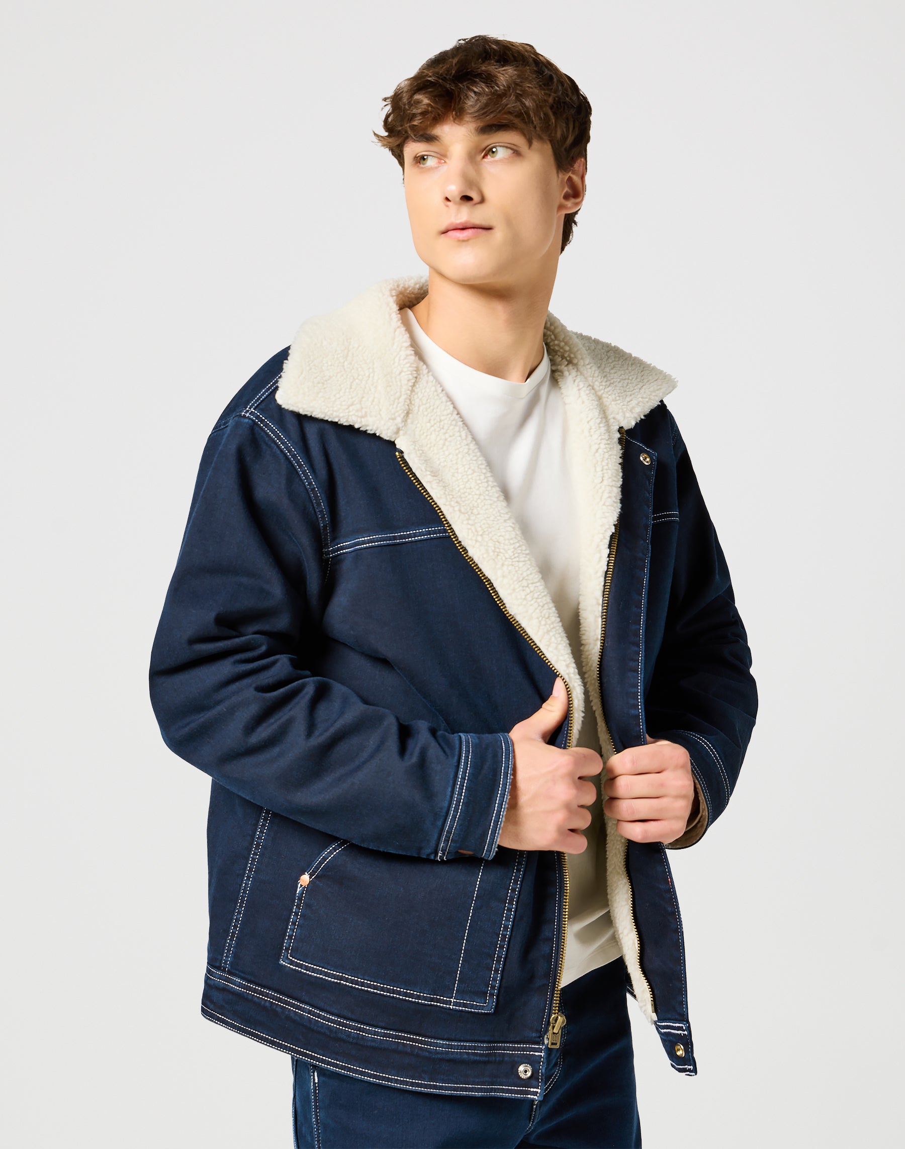 Casey Sherpa Jacket in Midnight Jackets Wrangler   