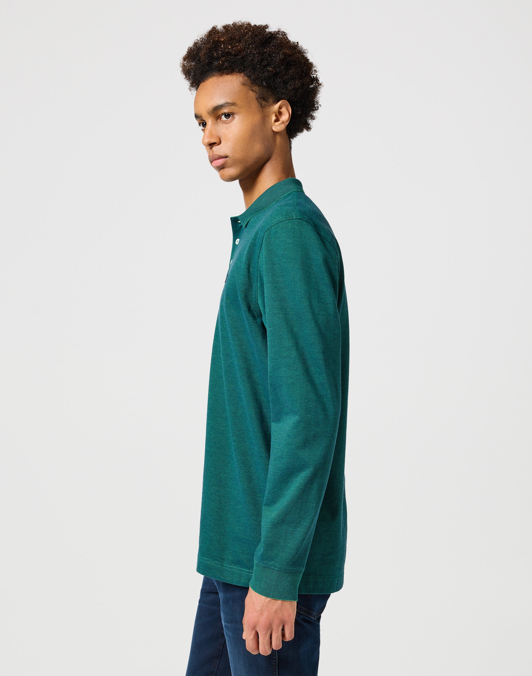 Longsleeves Refined Polo in Verdant Green Polos Wrangler   