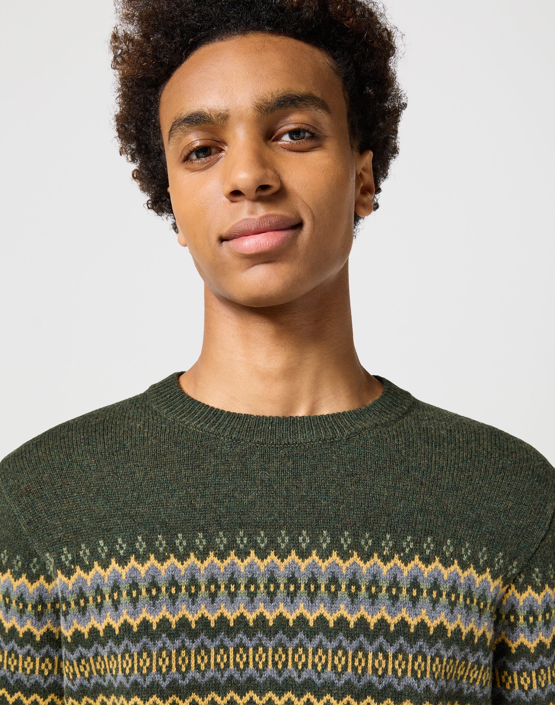 Fairisle Sweater in Verdant Green Sweater Wrangler   