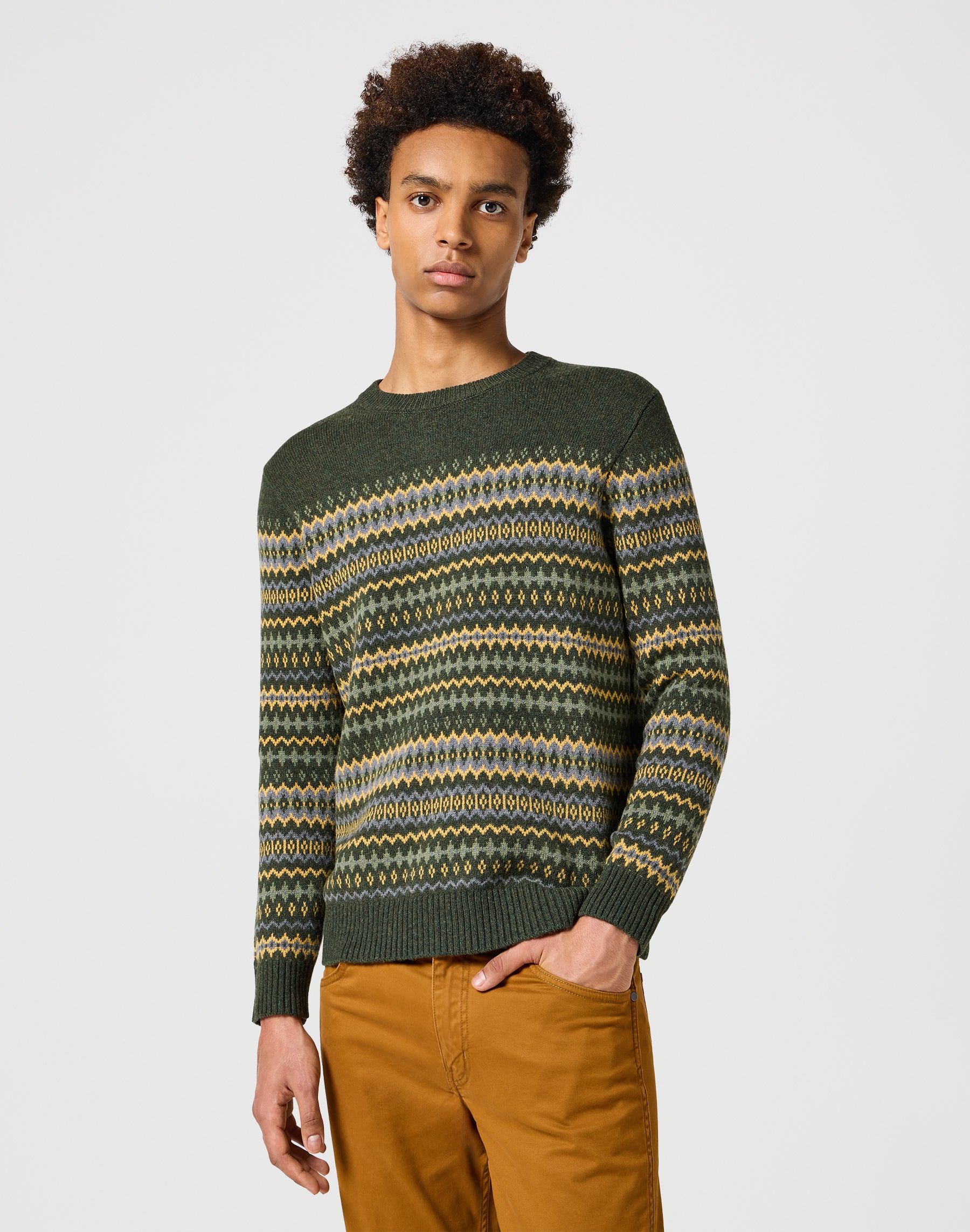 Fairisle Sweater in Verdant Green Sweater Wrangler   