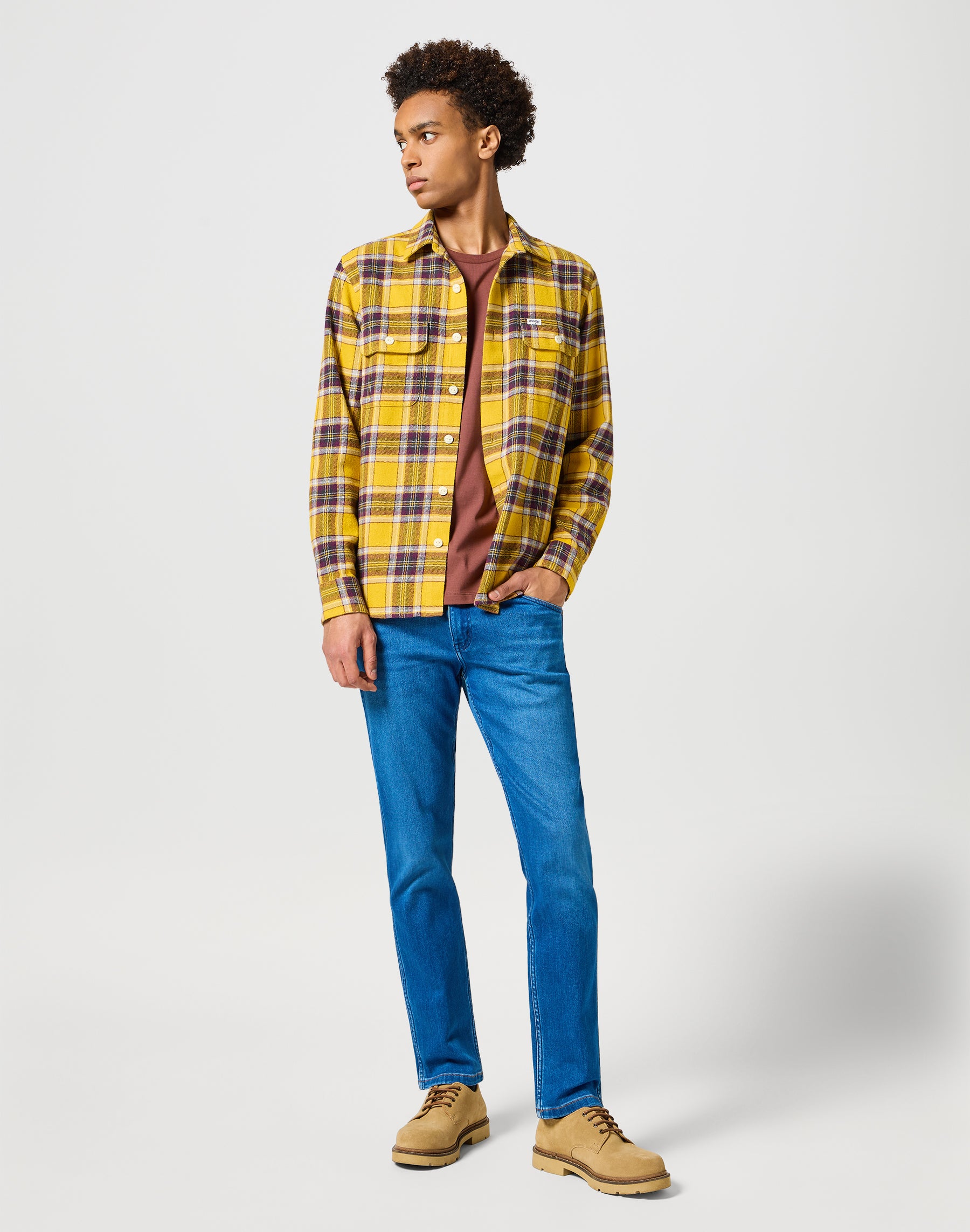 Two Pocket Shirt in Yellow Shirts Wrangler   