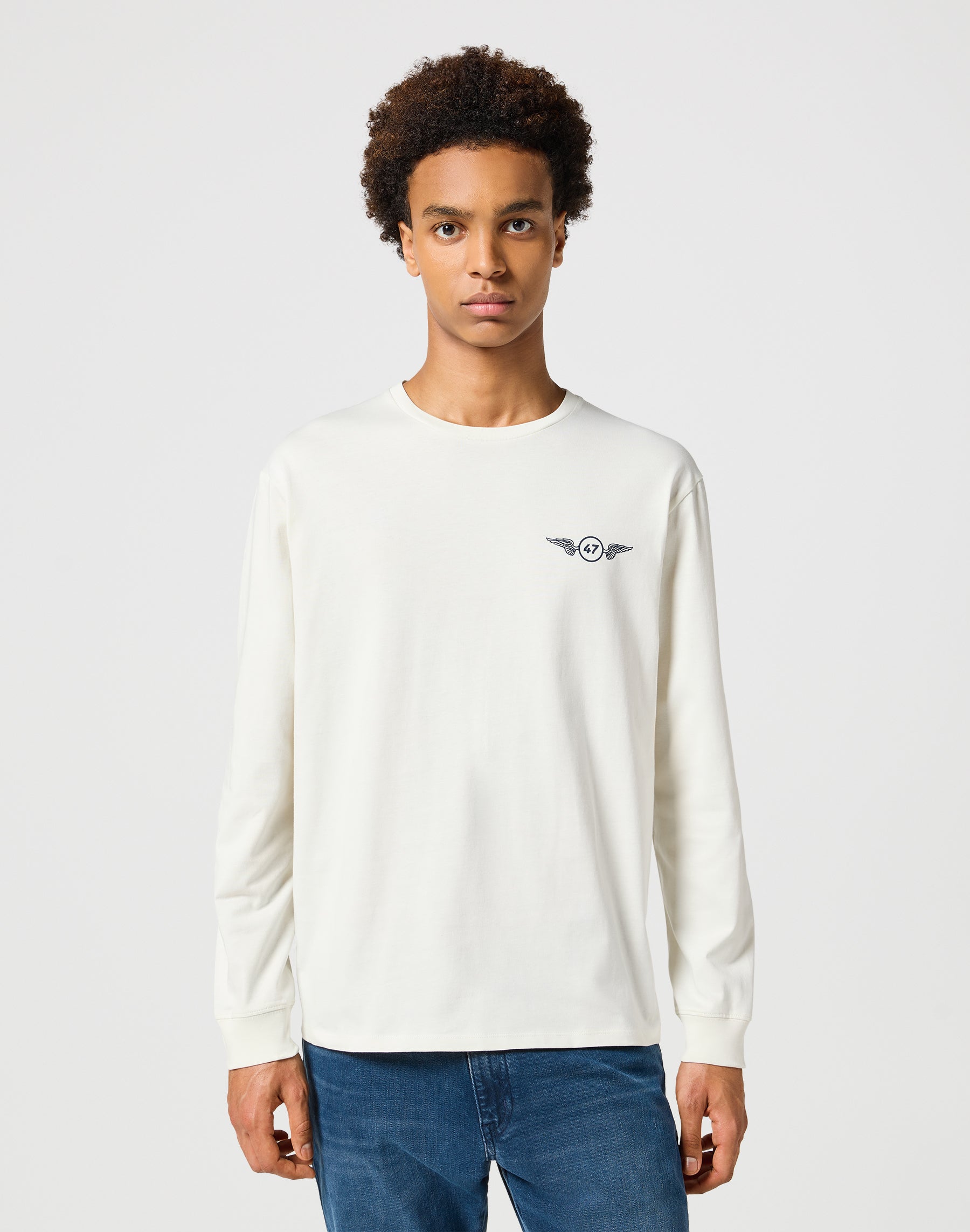 Longsleeves Graphic Tee in Vintage White T-Shirts Wrangler   