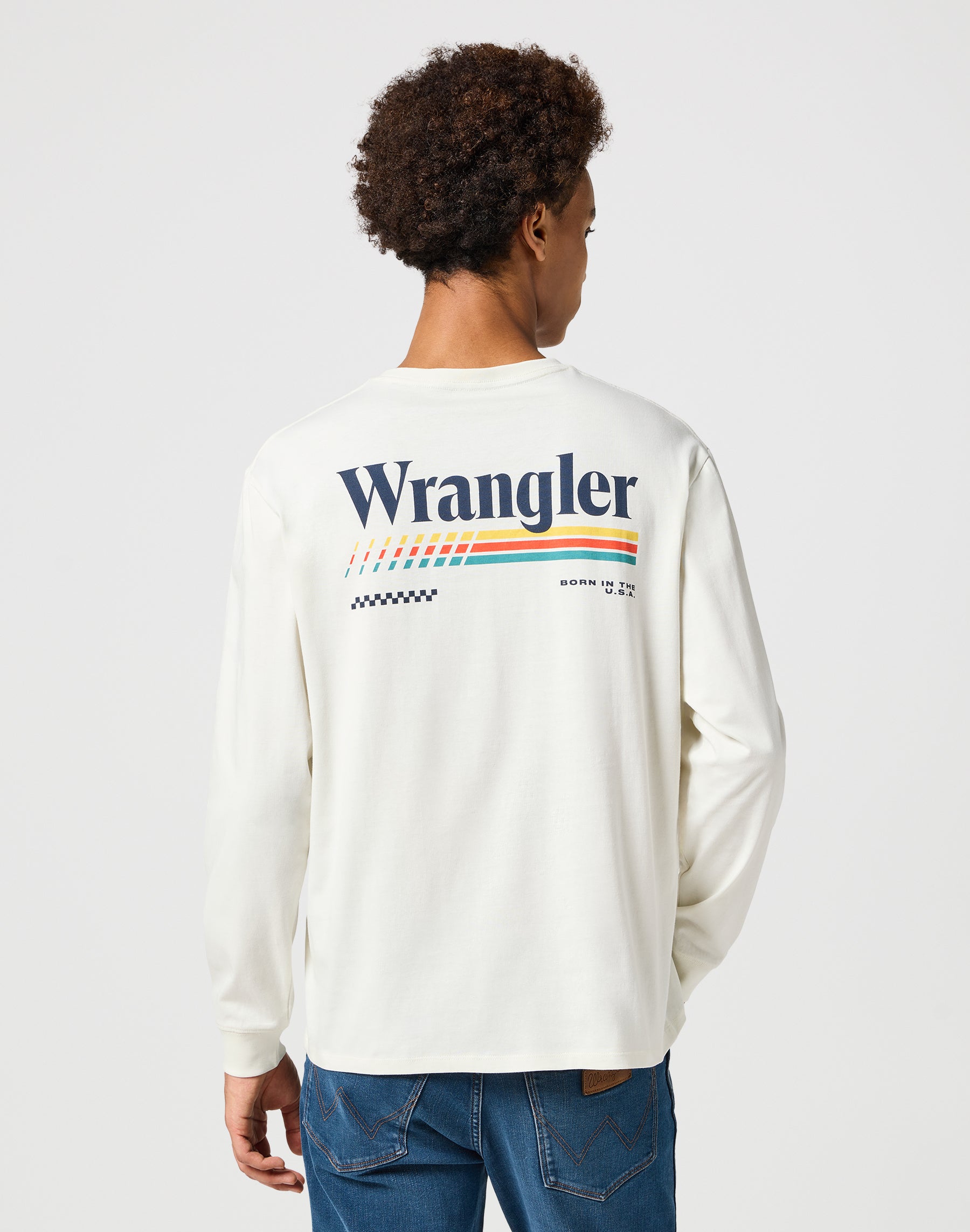 Longsleeves Graphic Tee in Vintage White T-Shirts Wrangler   