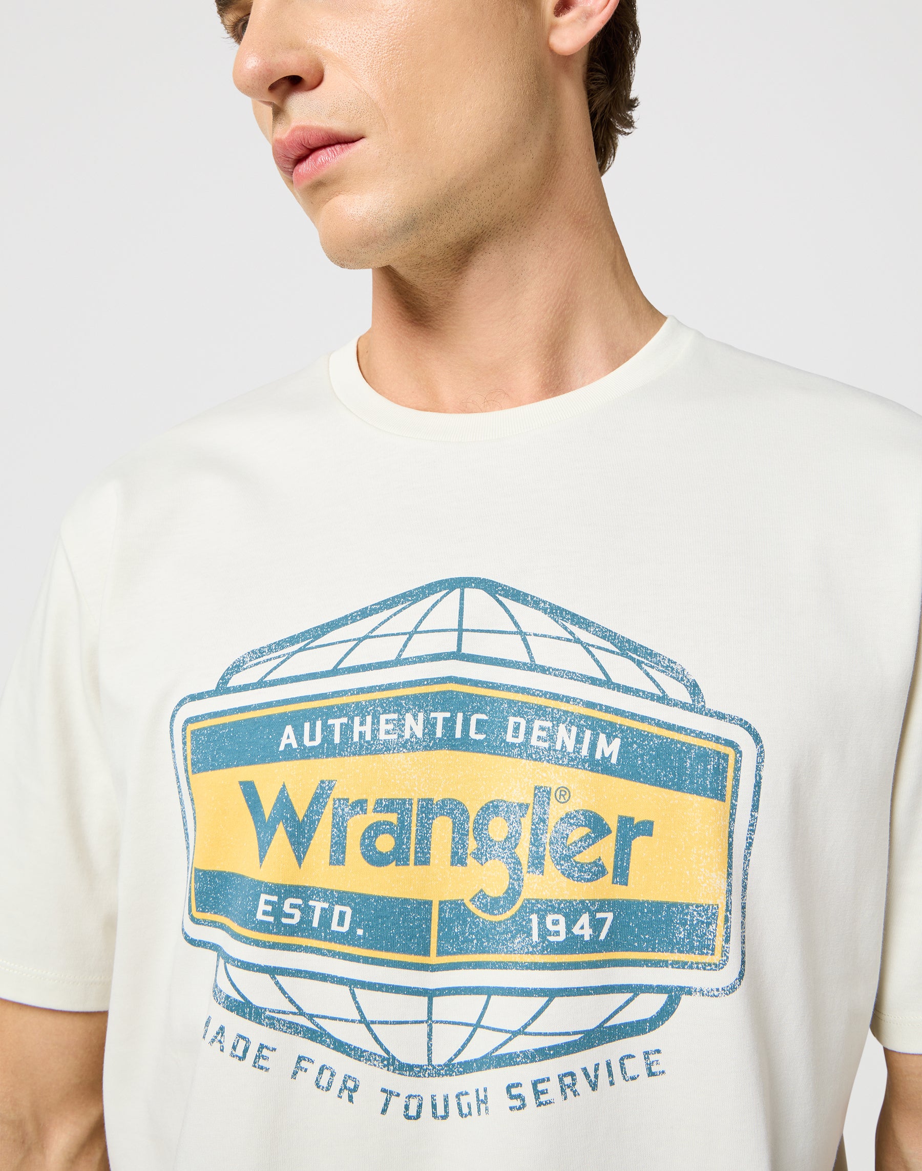 Americana Tee in Vintage White T-Shirts Wrangler   