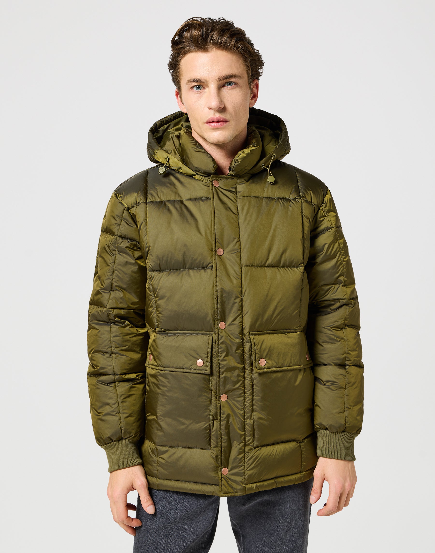 Parka Jacket in Ivy Green Jackets Wrangler   