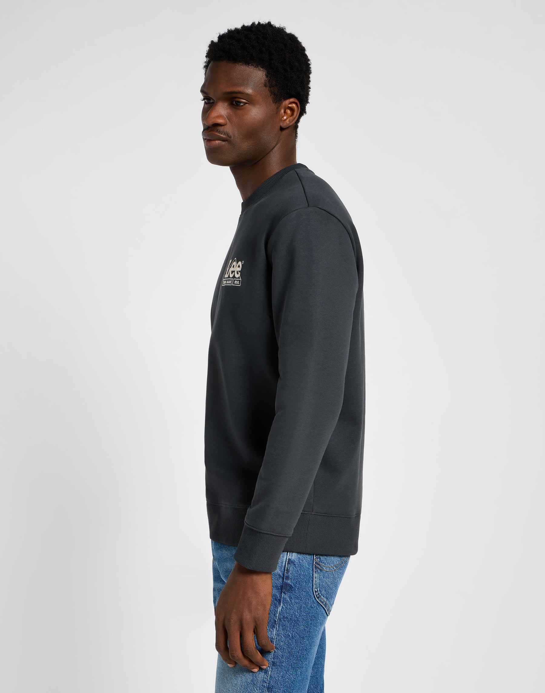 Seasonal Crew Sweater in Washed Black Sweatshirts Lee   