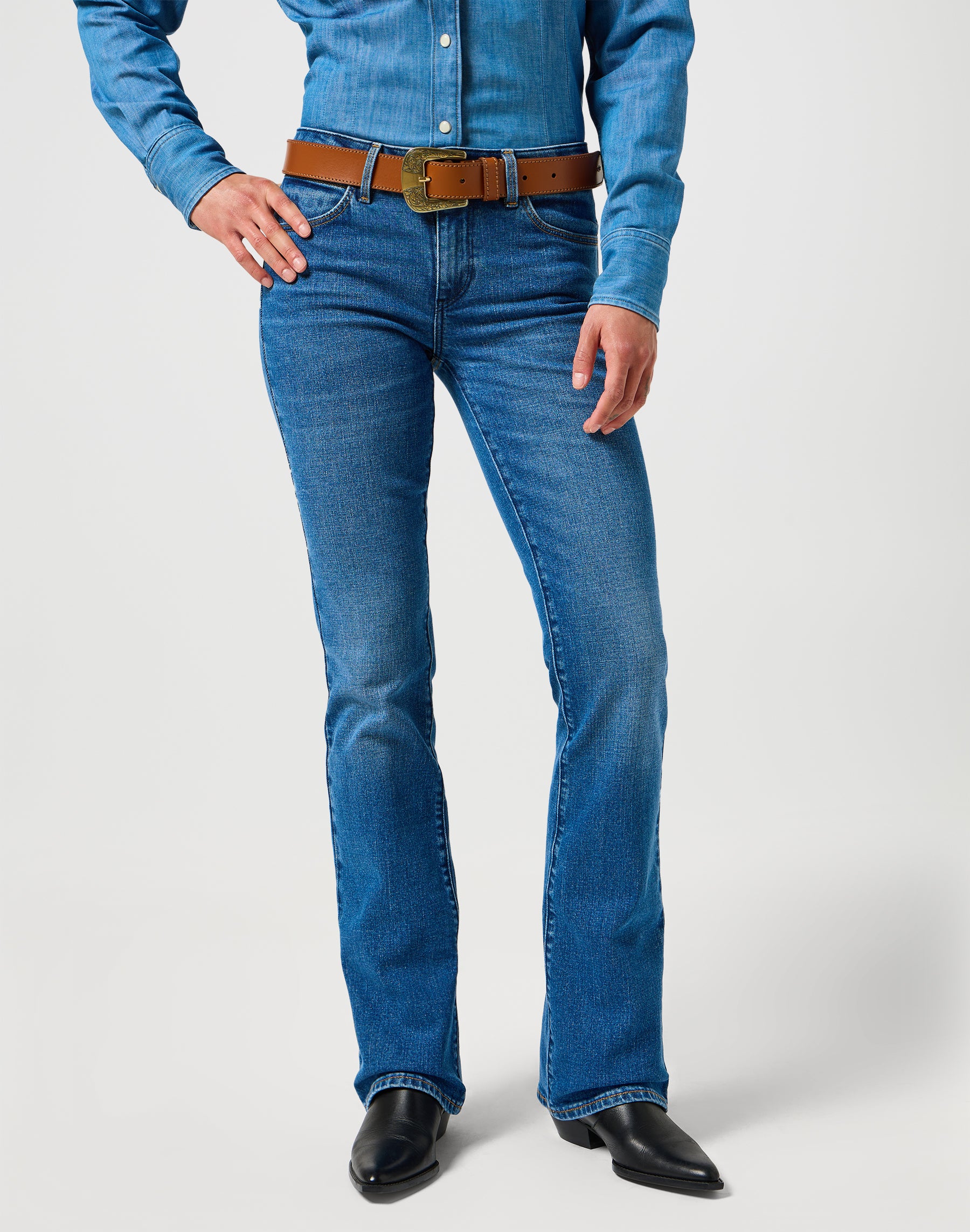 Big Buckle Belt in Cognac Wrangler belt   