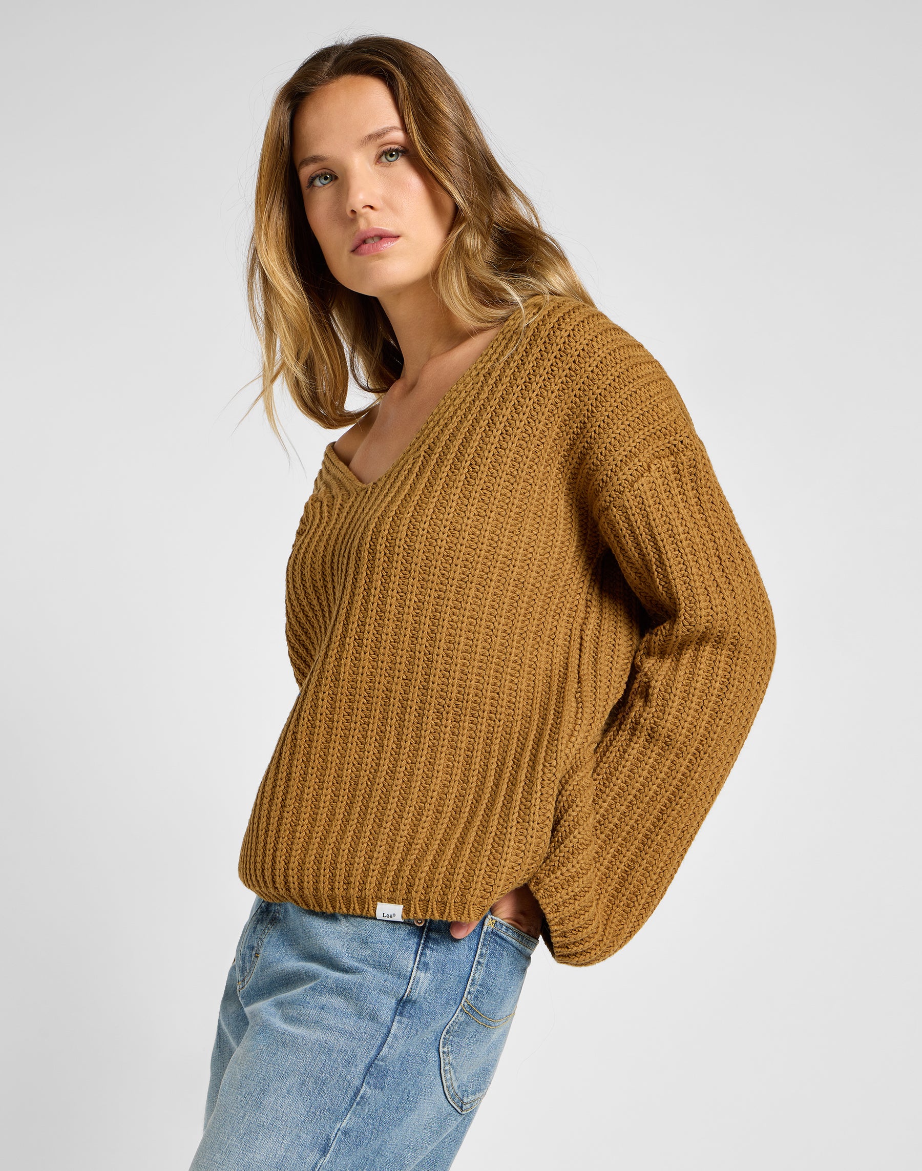 Kimono Sleeve Knit in Glazed Ginger Sweater Lee   