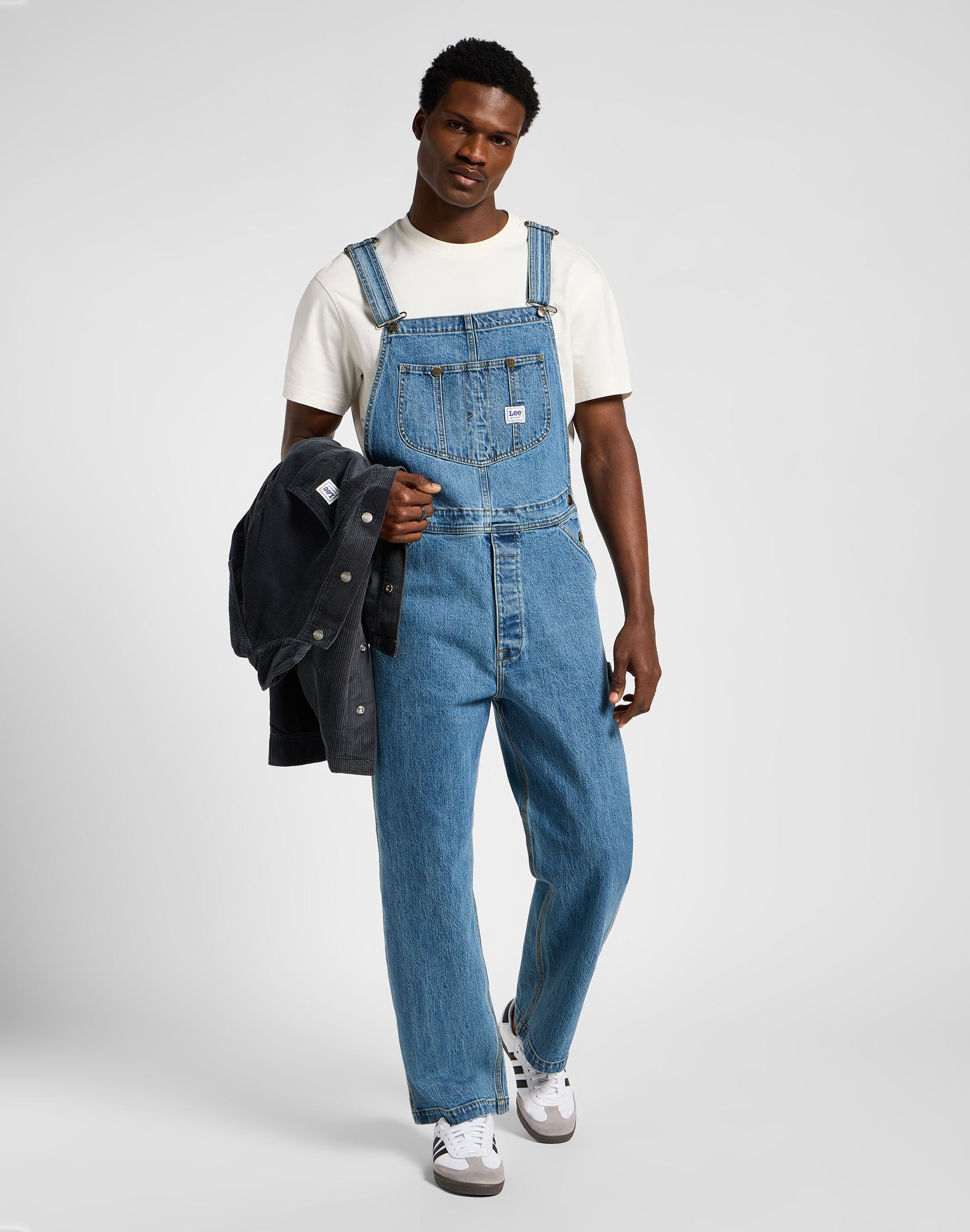 Lee Bib in Mid Wash Overall Lee