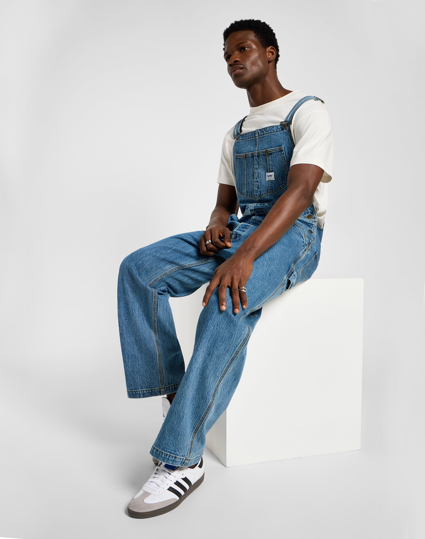 Lee Bib in Mid Wash Overall Lee