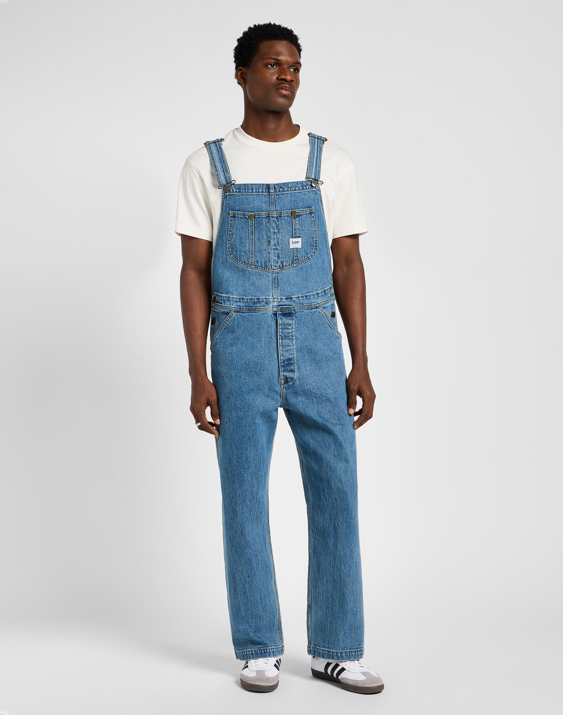 Lee Bib in Mid Wash Overall Lee