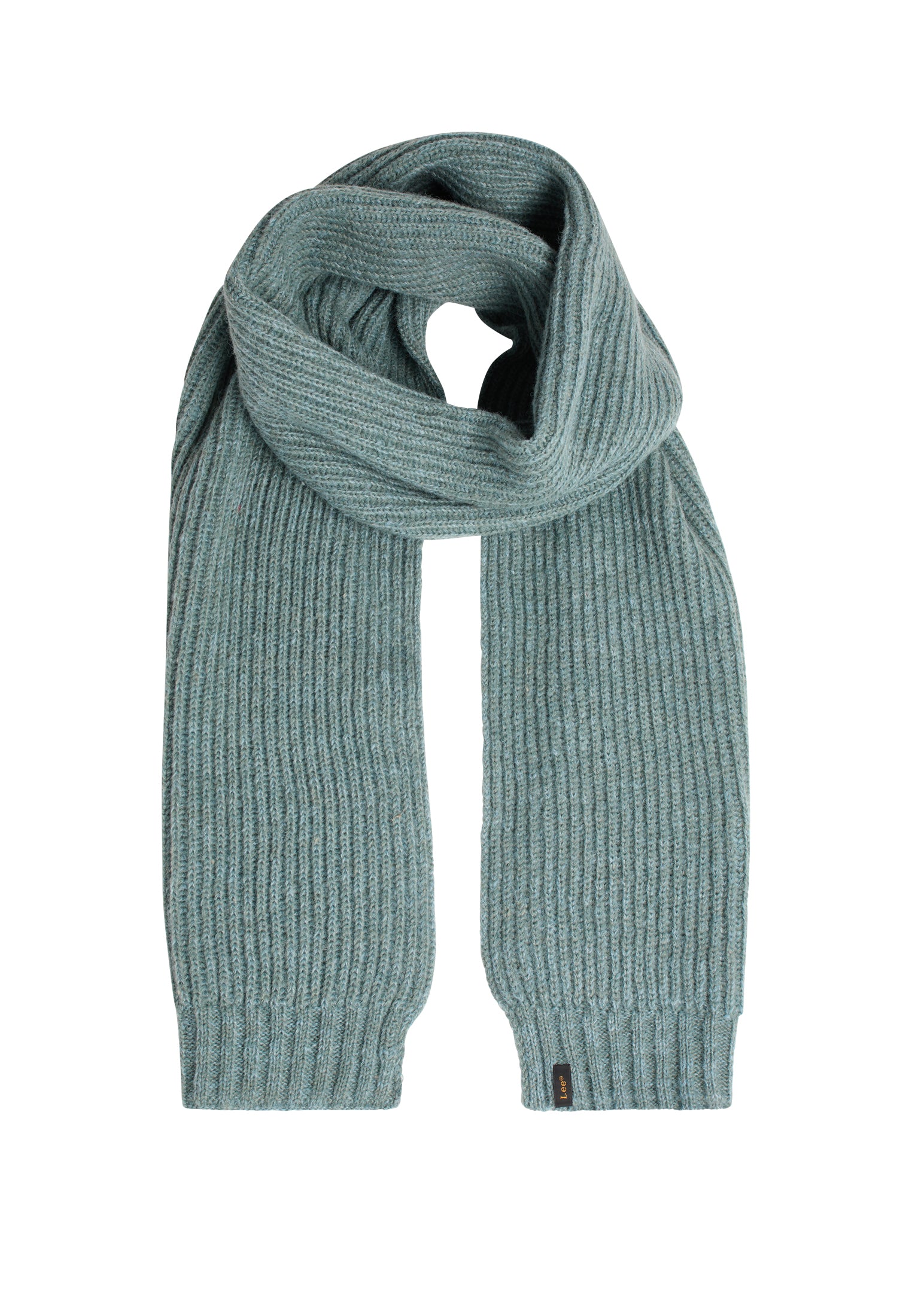 Ribbed Knitted Scarf in Muted Sage Scarves Lee   