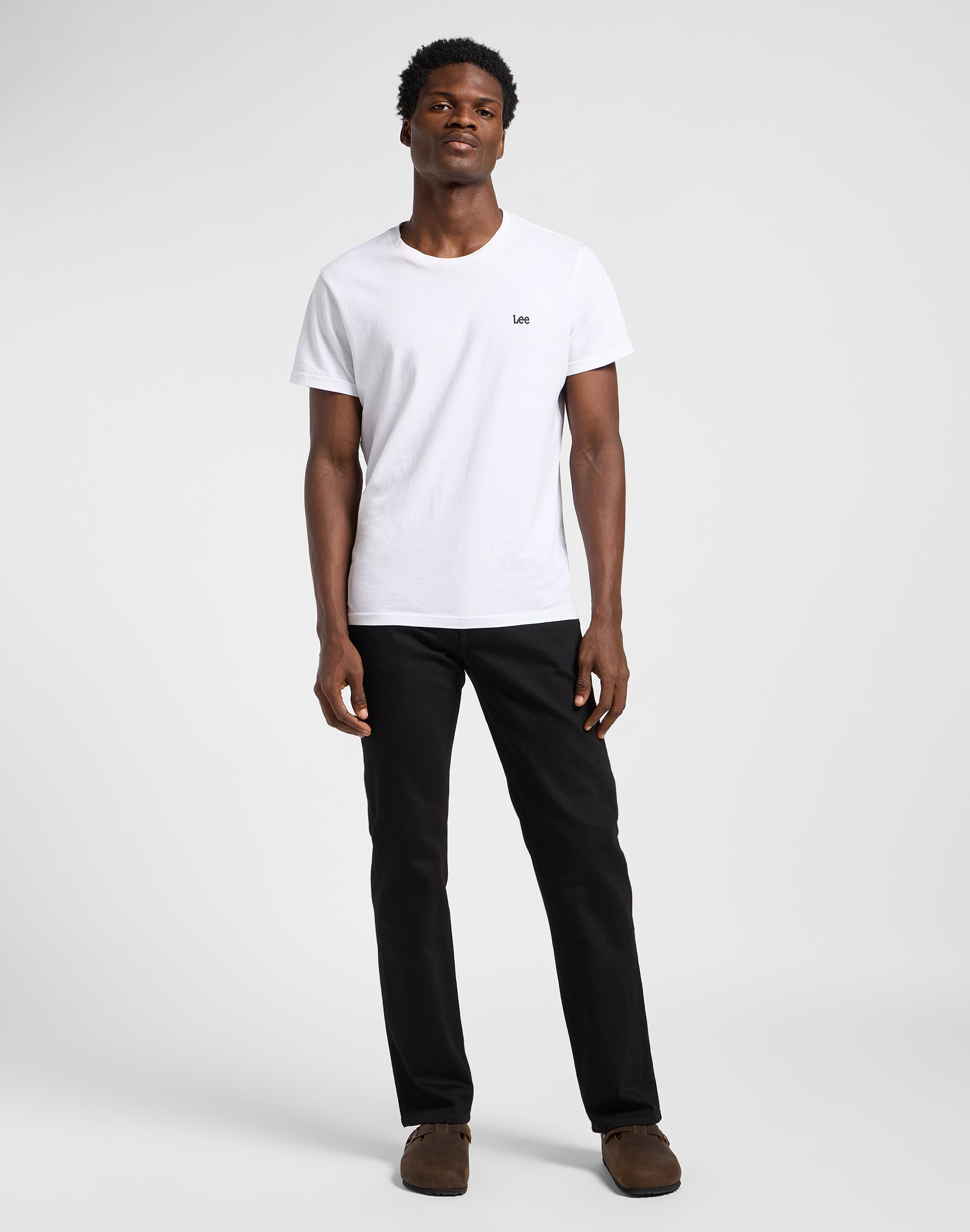West in Clean Black Jeans Lee