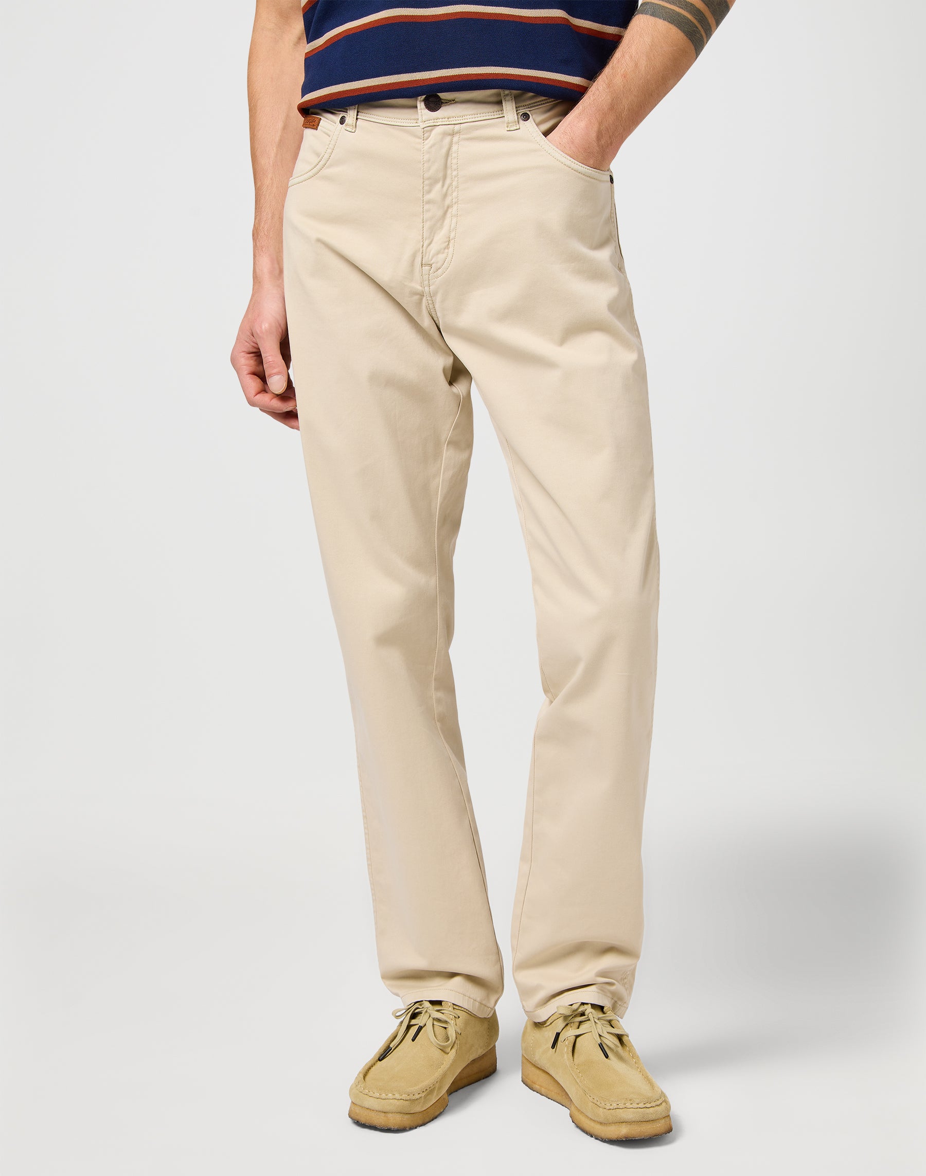 Texas Slim in Pelican pants Wrangler