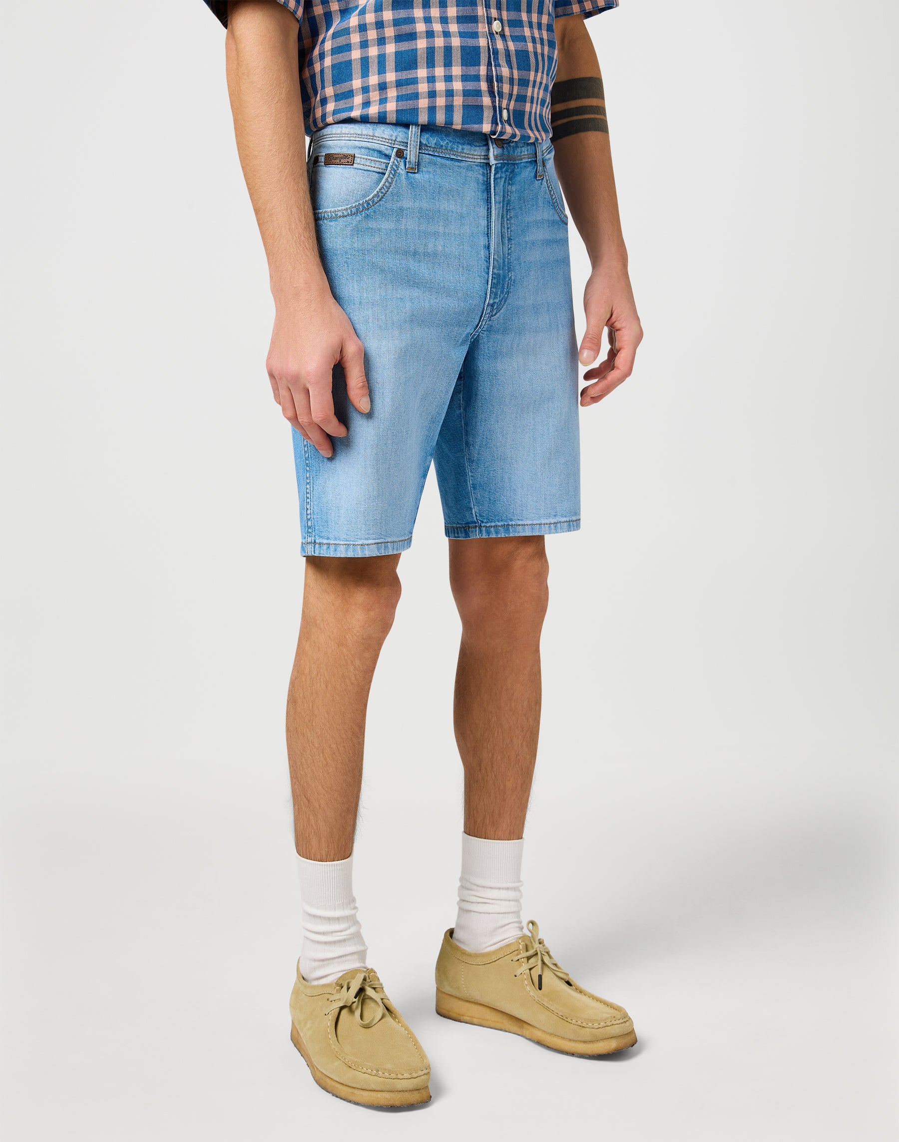 Texas Shorts in Slate Shade denim shorts Wrangler