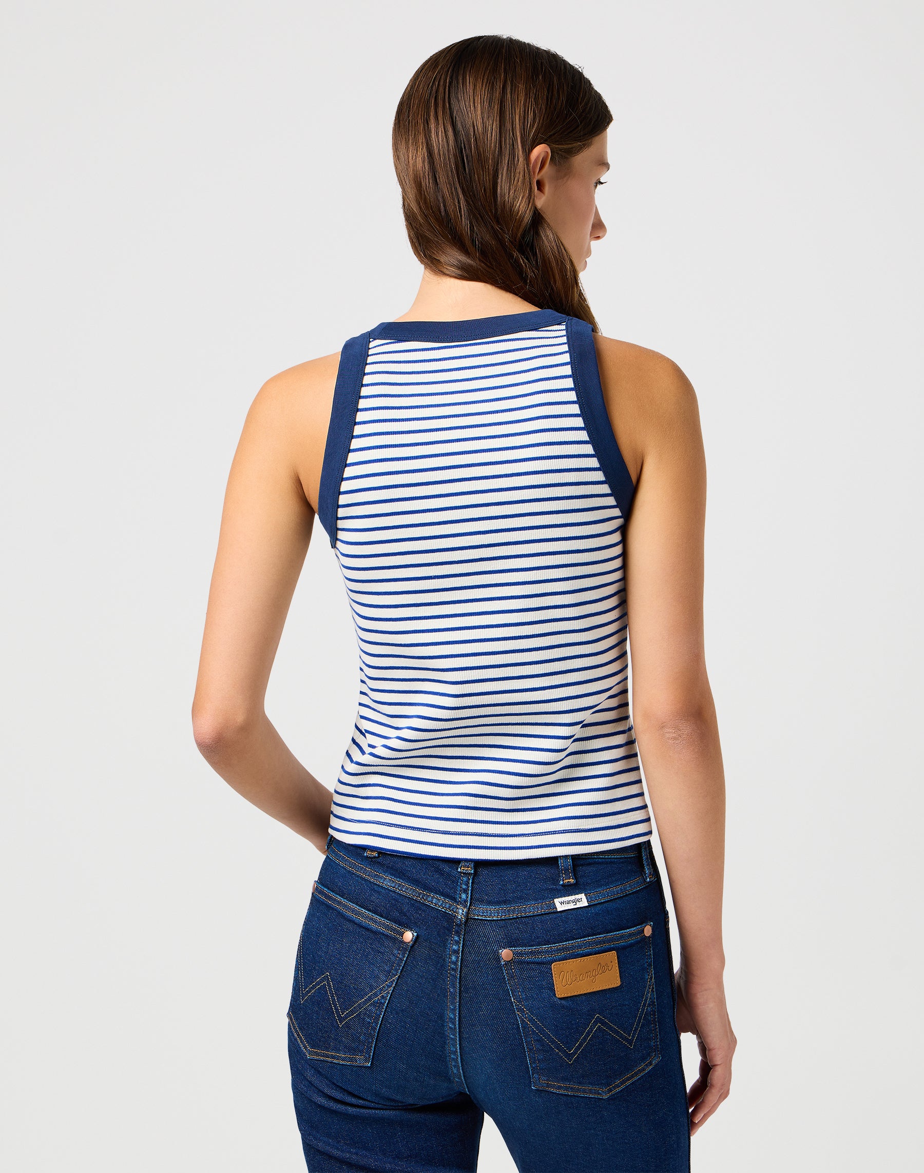 Ringer Tank in Mazarine Blue T-Shirts Wrangler