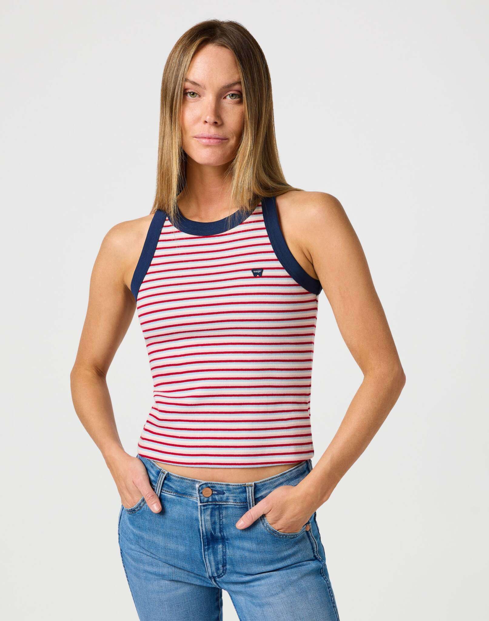 Ringer Tank in Chili T-Shirts Wrangler