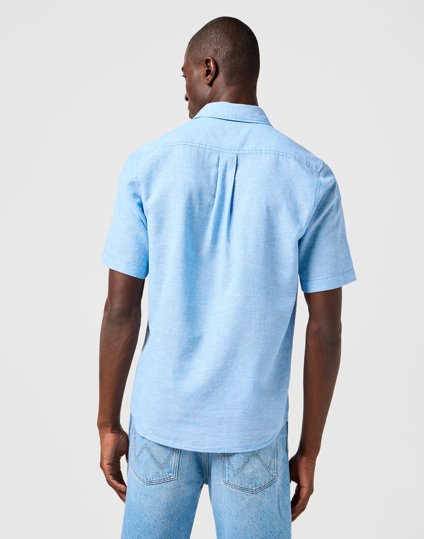 Ss 1 Pkt Shirt in Pacific Blue Shirts Wrangler