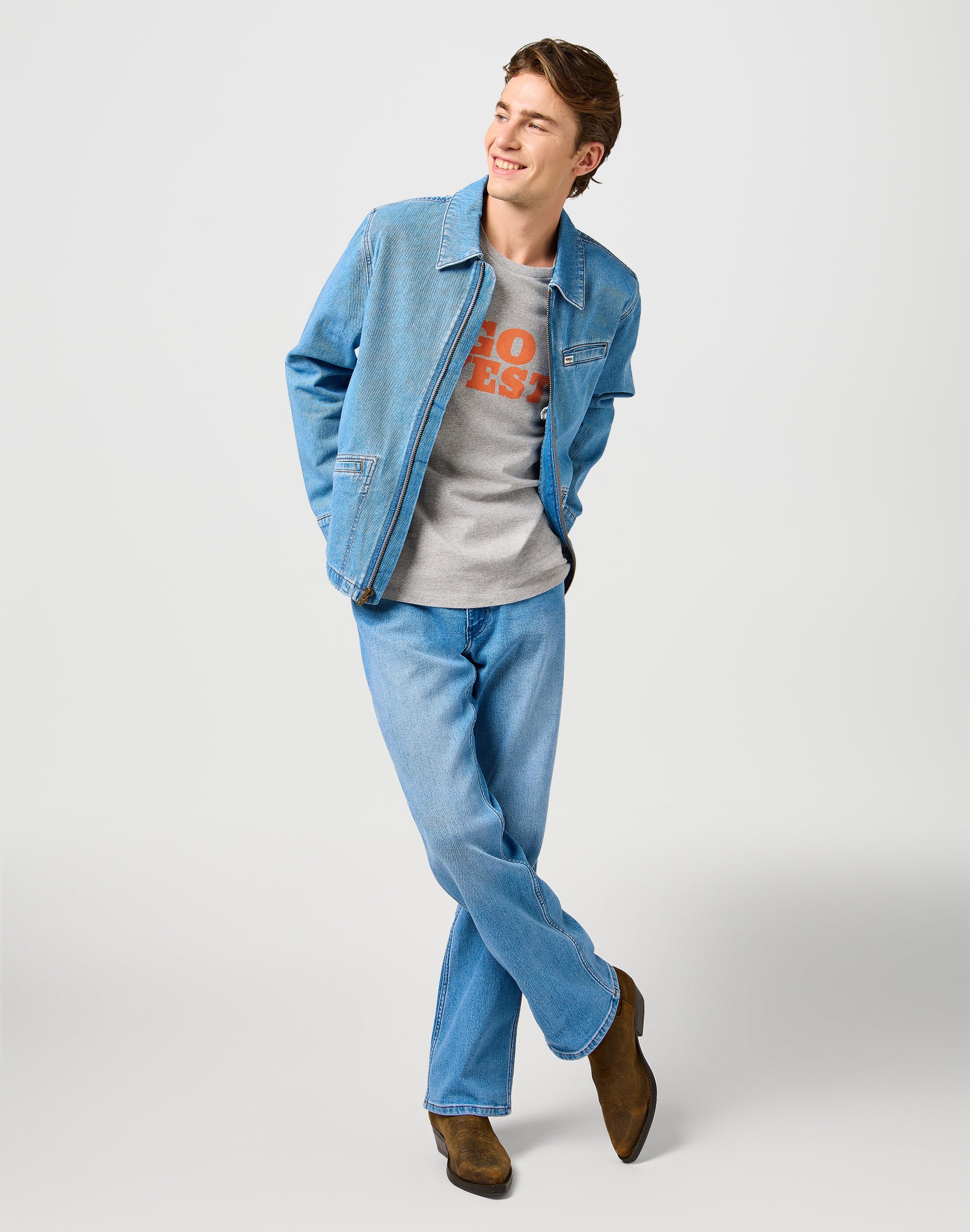 Rodeo Utility Jacket in Bohemian Blue Jackets Wrangler