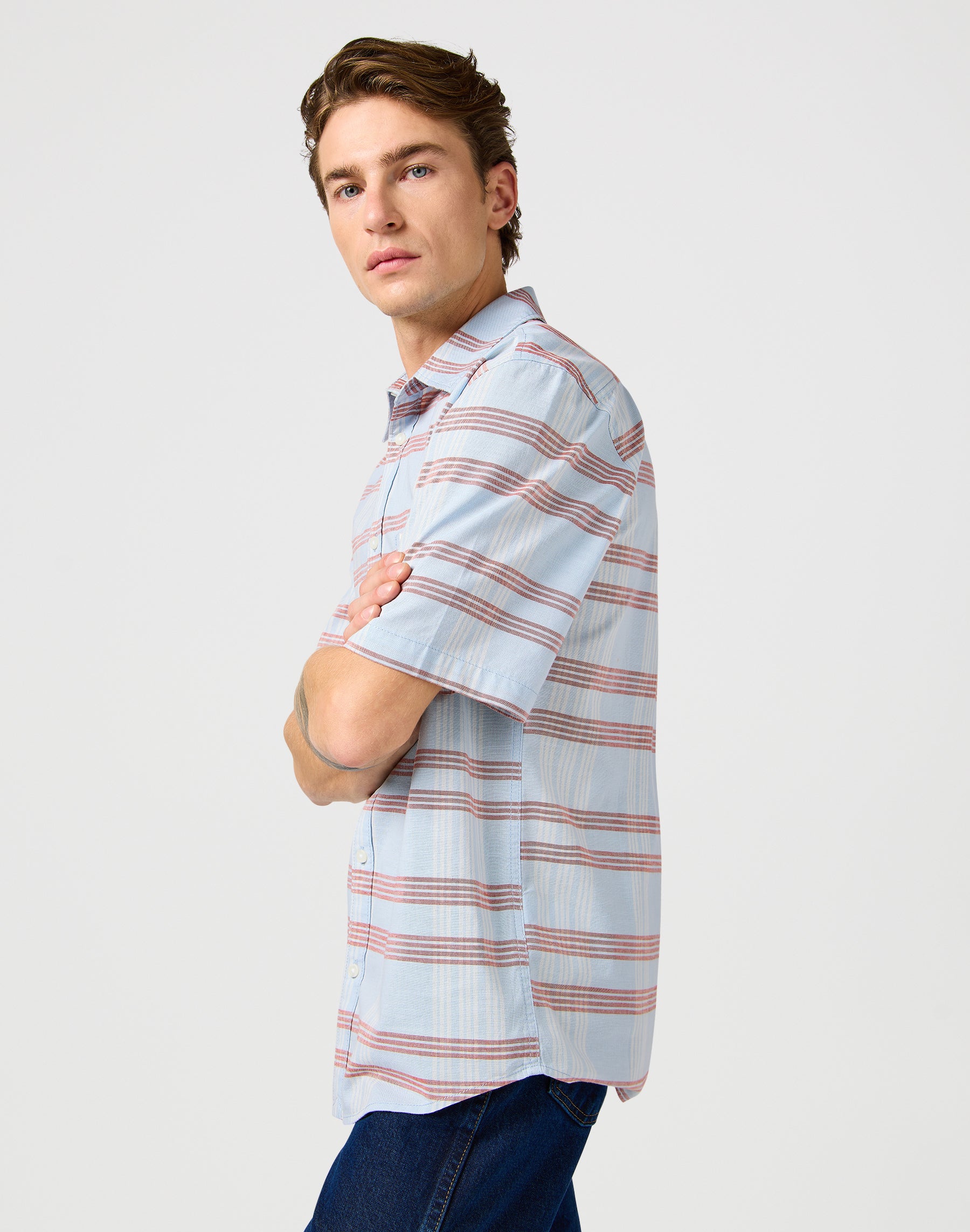 Ss 1 Pkt Shirt in Niagara Mist Shirts Wrangler