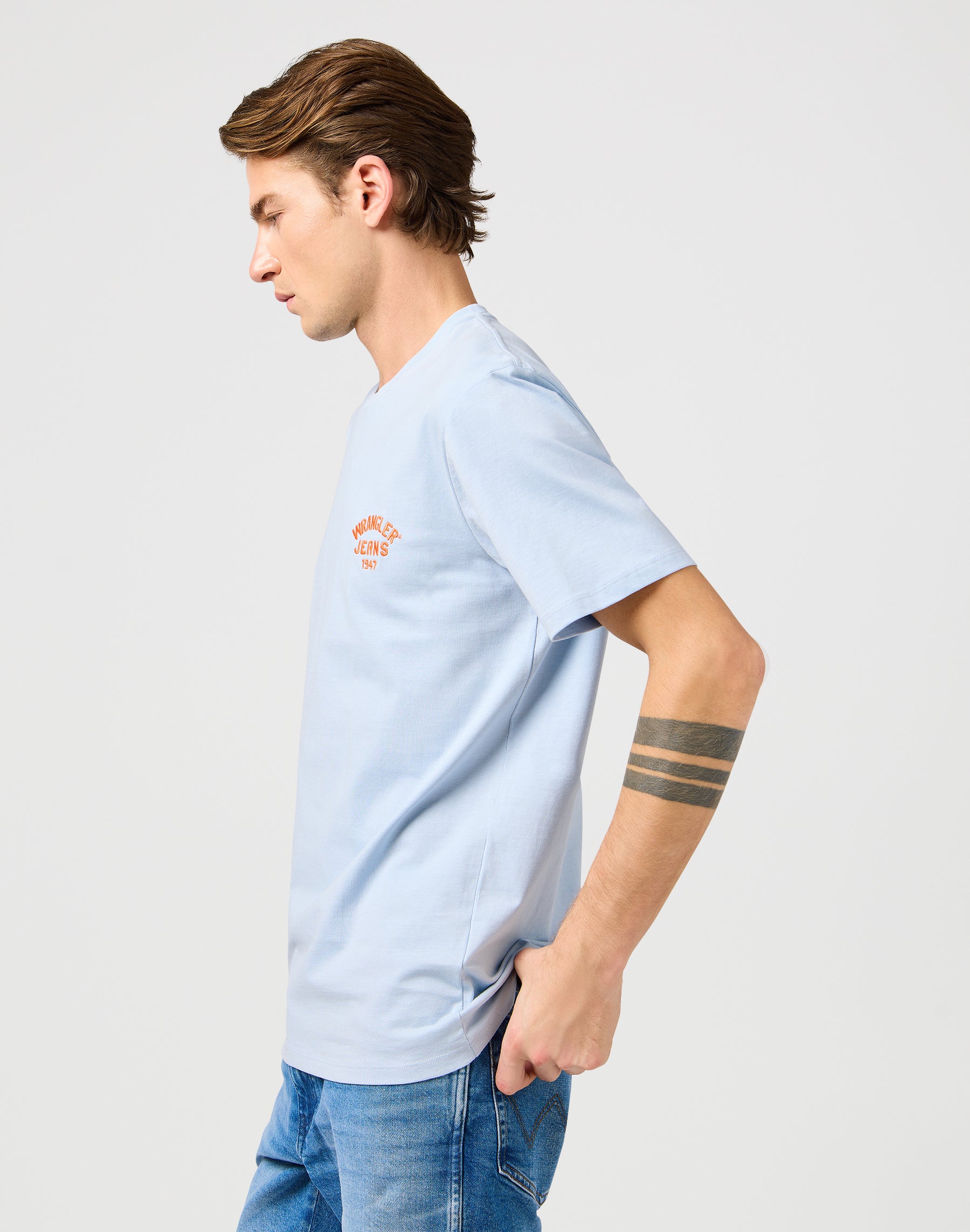 Small Logo Tee in Niagara Mist T-Shirts Wrangler