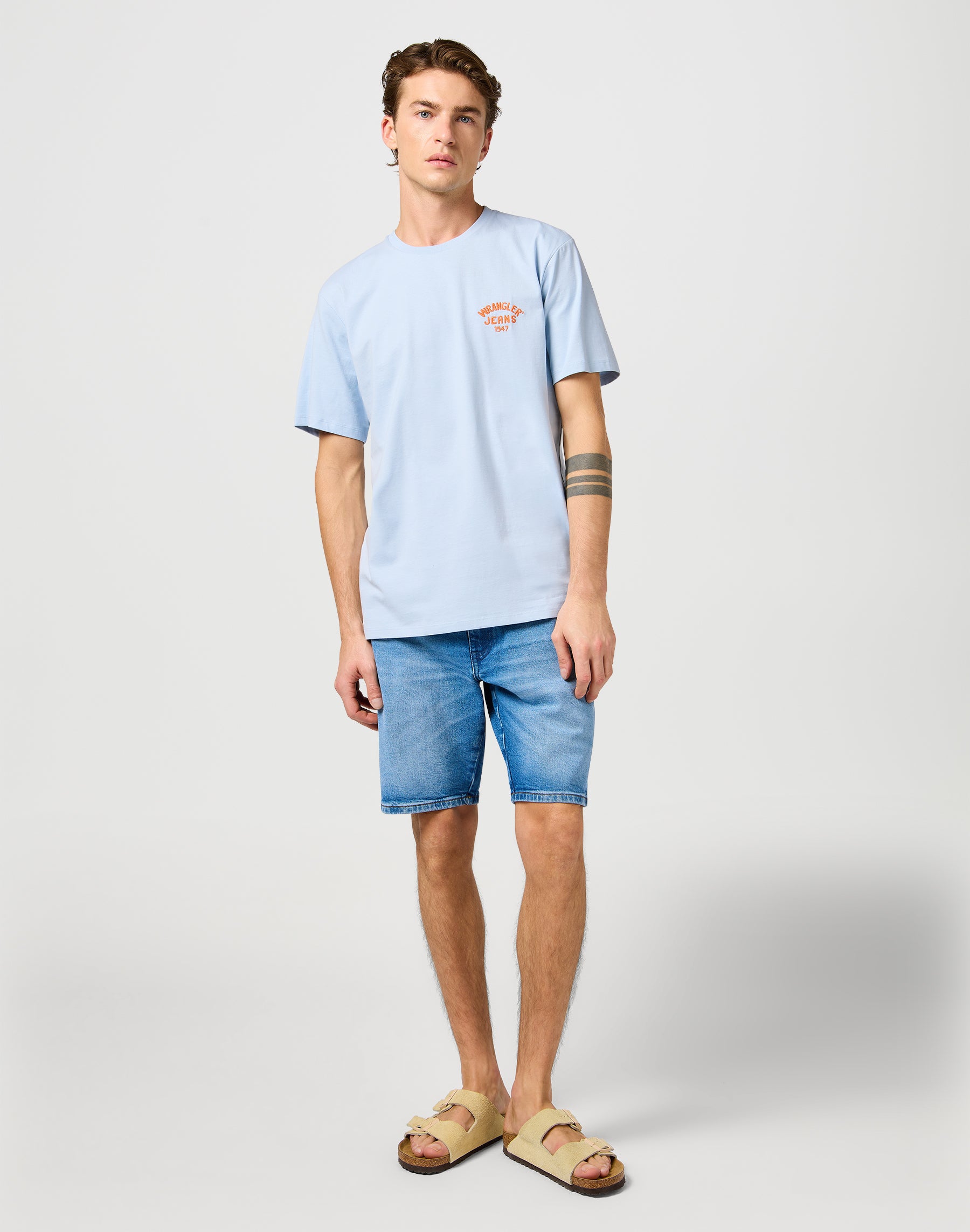 Small Logo Tee in Niagara Mist T-Shirts Wrangler