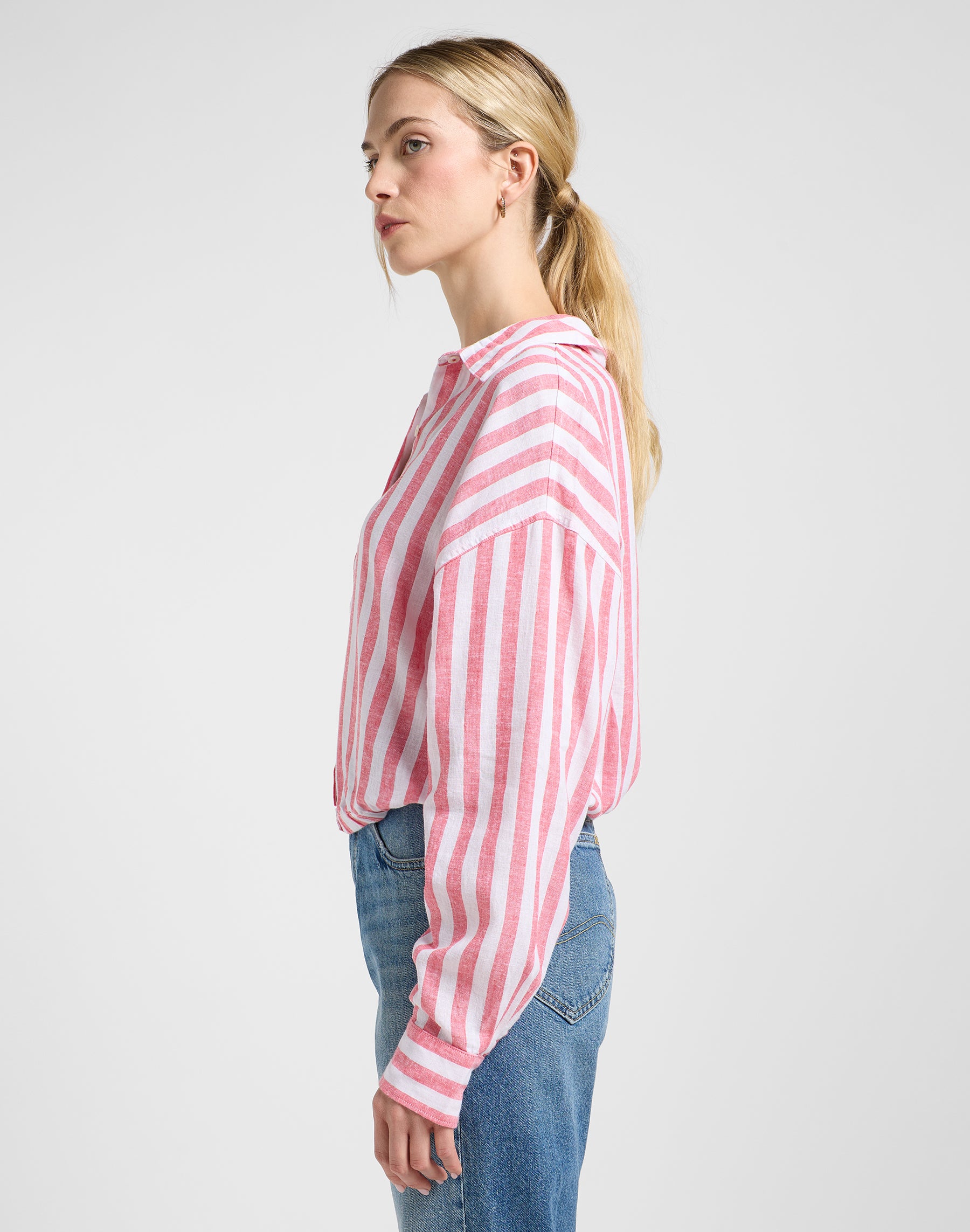 Elasticated Shirt in Lychee Awning Shirts Lee