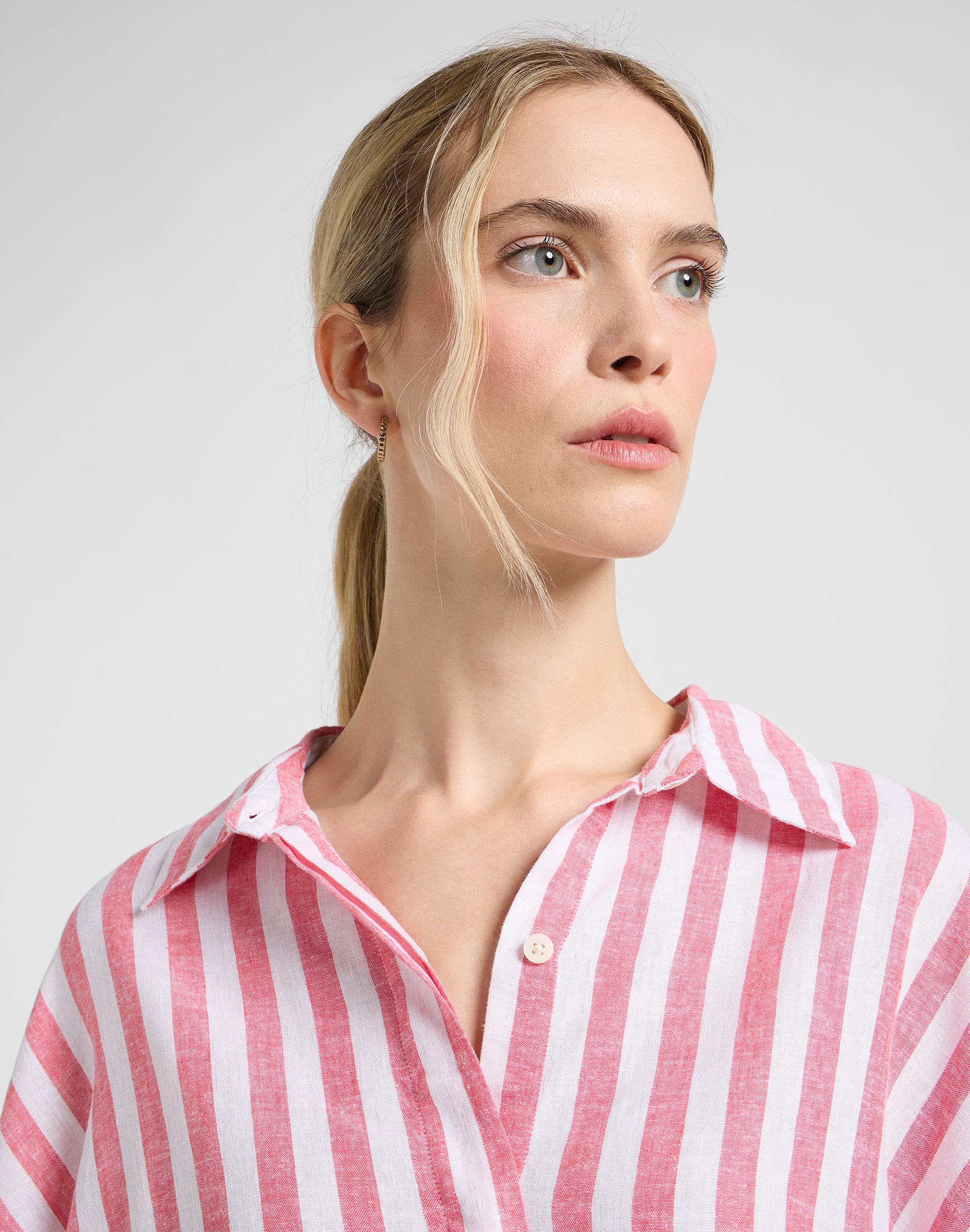 Elasticated Shirt in Lychee Awning Shirts Lee