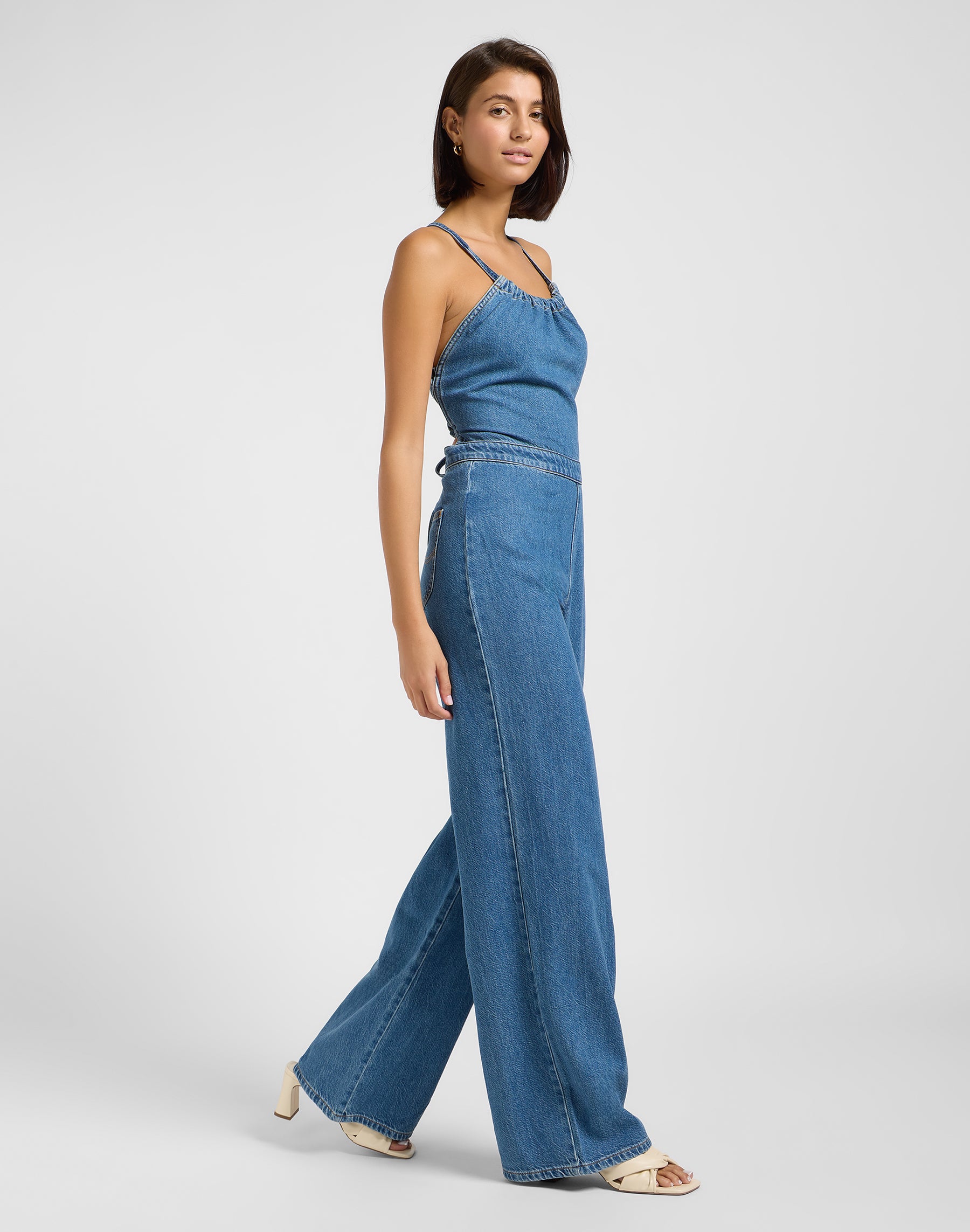 Backless Jumpsuit in Take A Dive Overall Lee